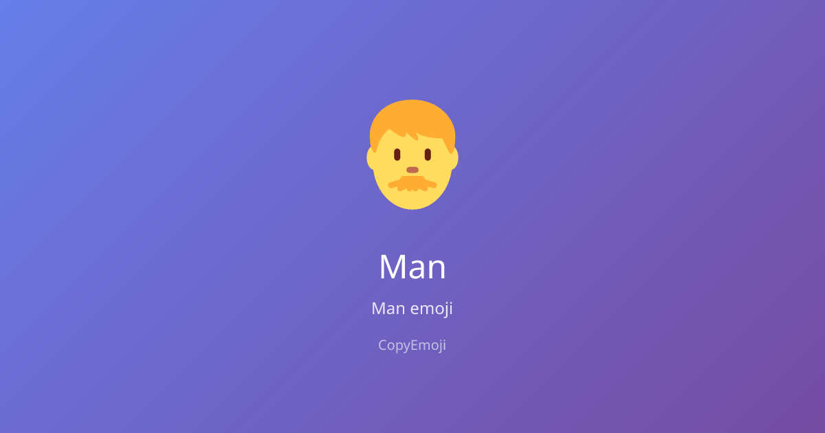 👨 Man Emoji - Meaning, Usage & Copy | CopyEmoji