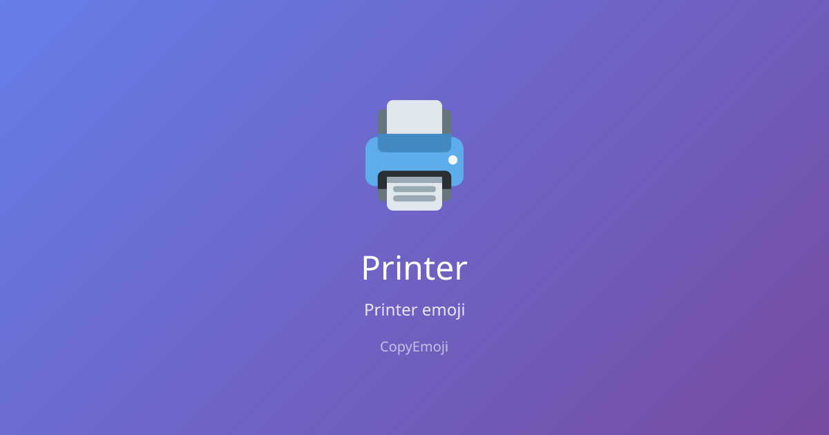 🖨️ Printer Emoji - Meaning, Usage & Copy | CopyEmoji