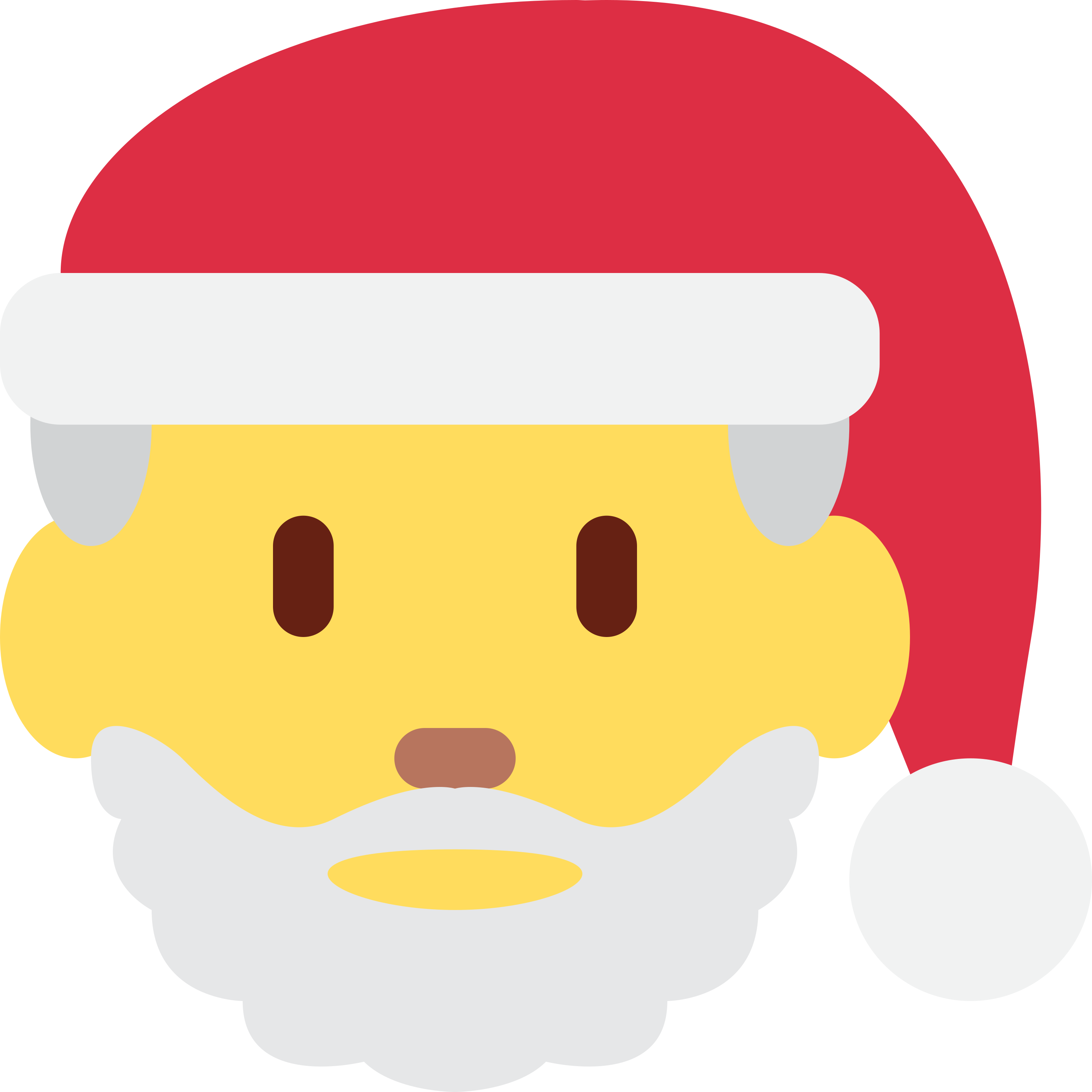 Santa Claus emoji printed on golf balls