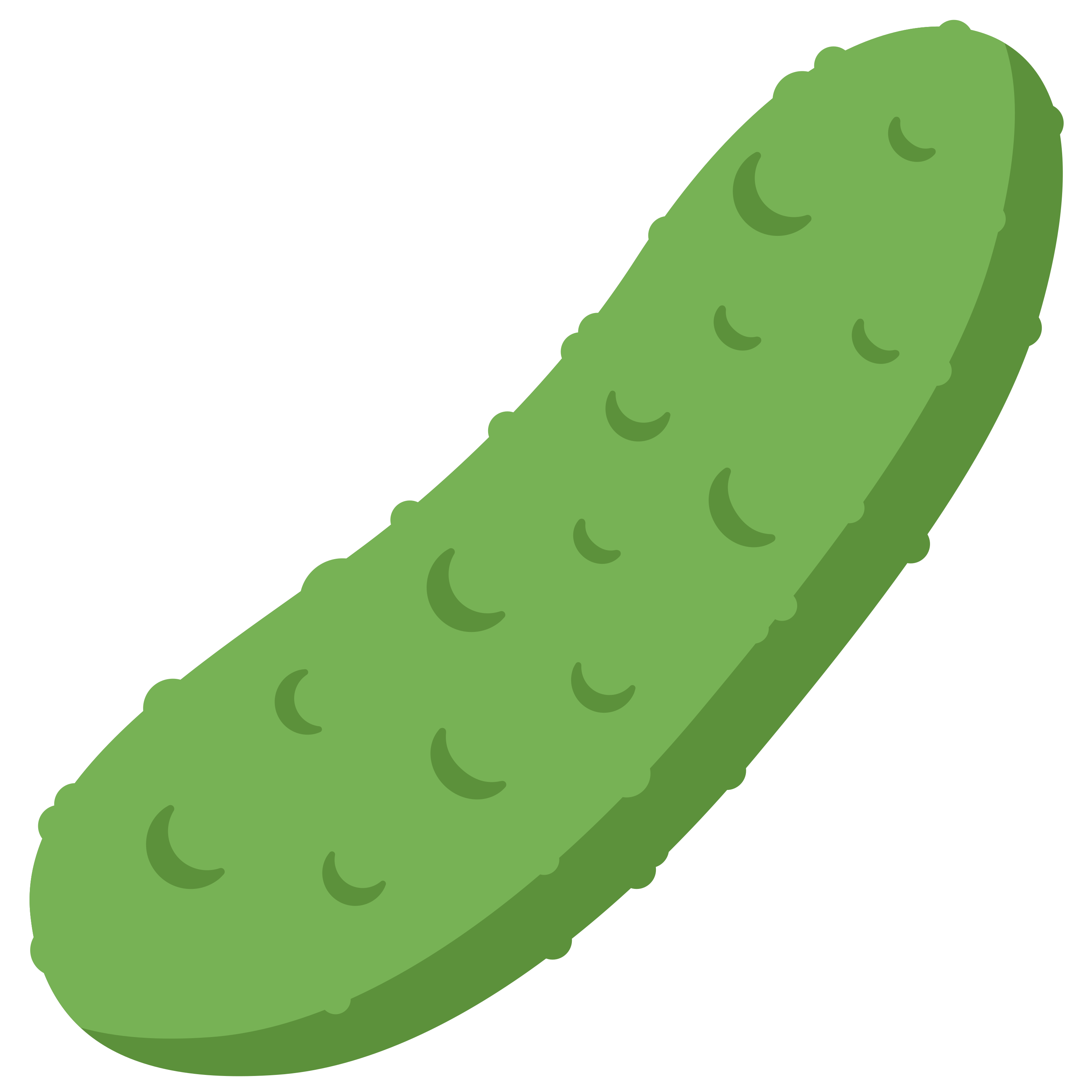 Cucumber emoji printed on golf balls