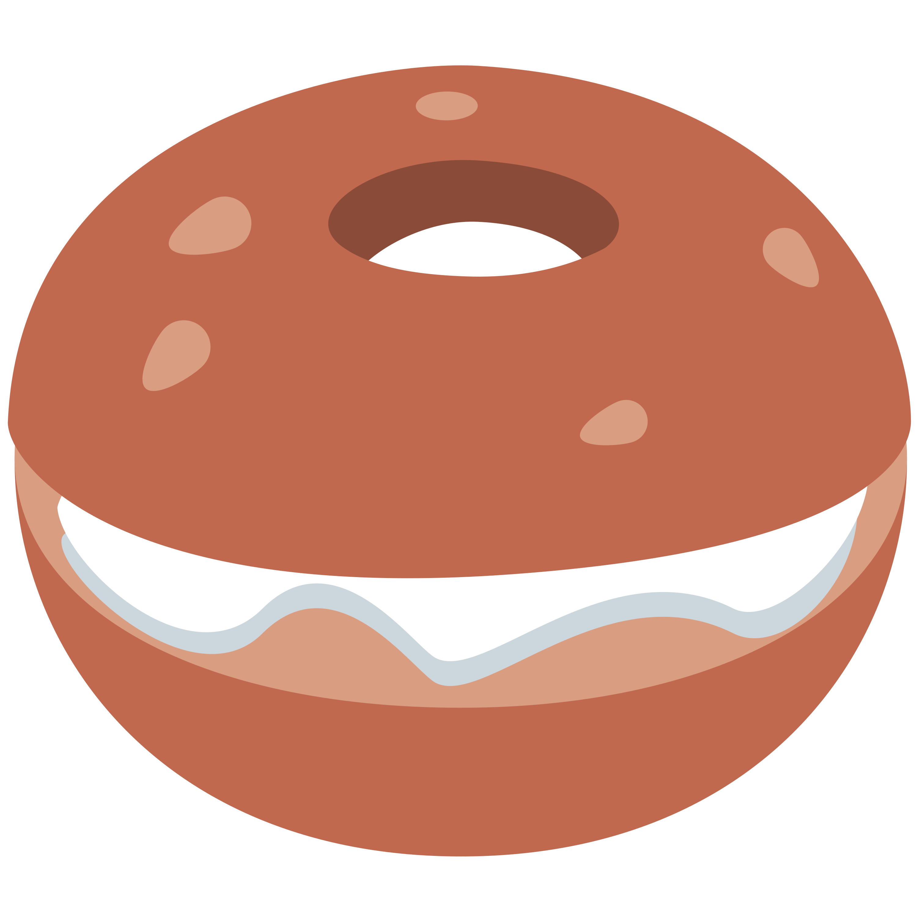 Bagel emoji printed on golf balls