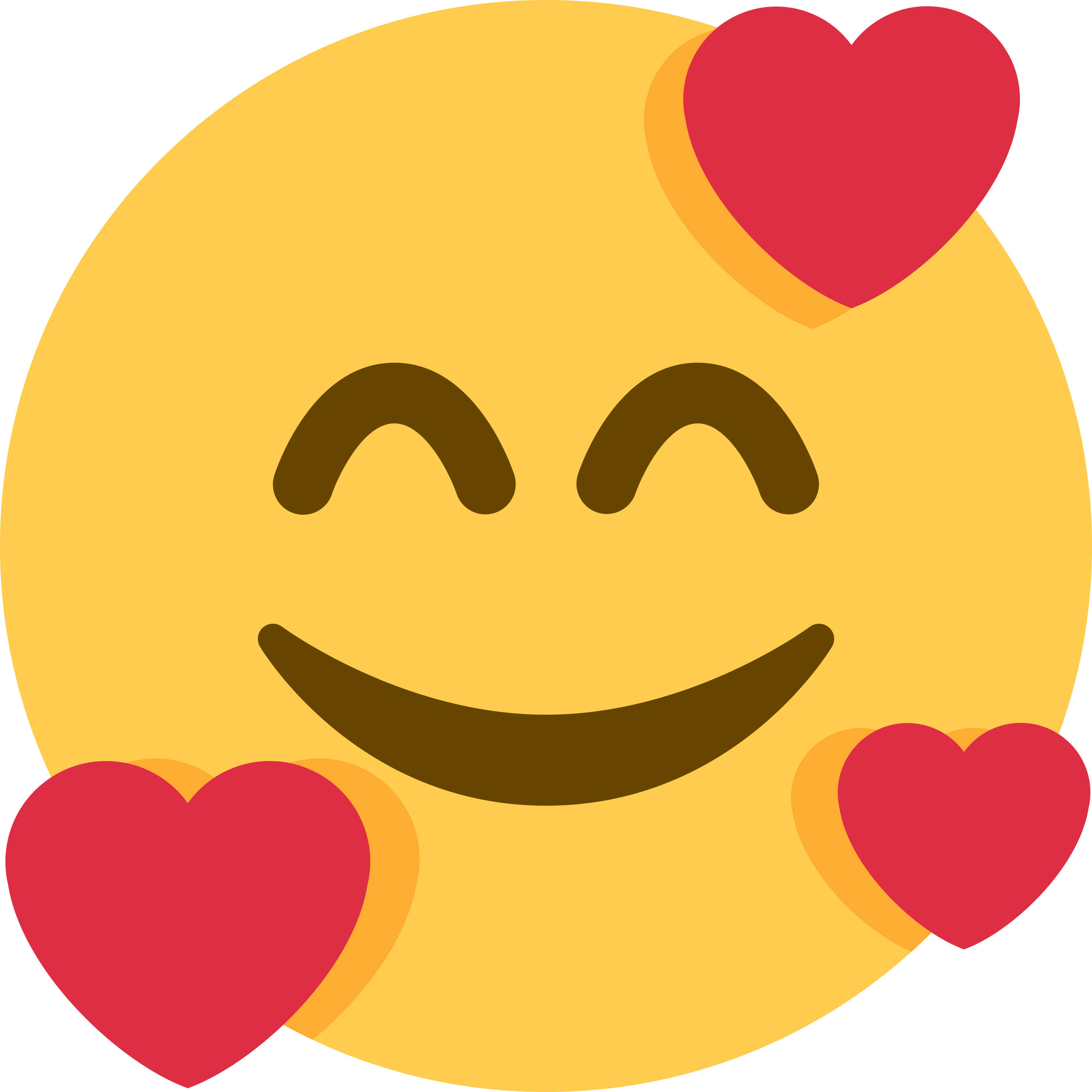 Smiling face with hearts emoji printed on golf balls
