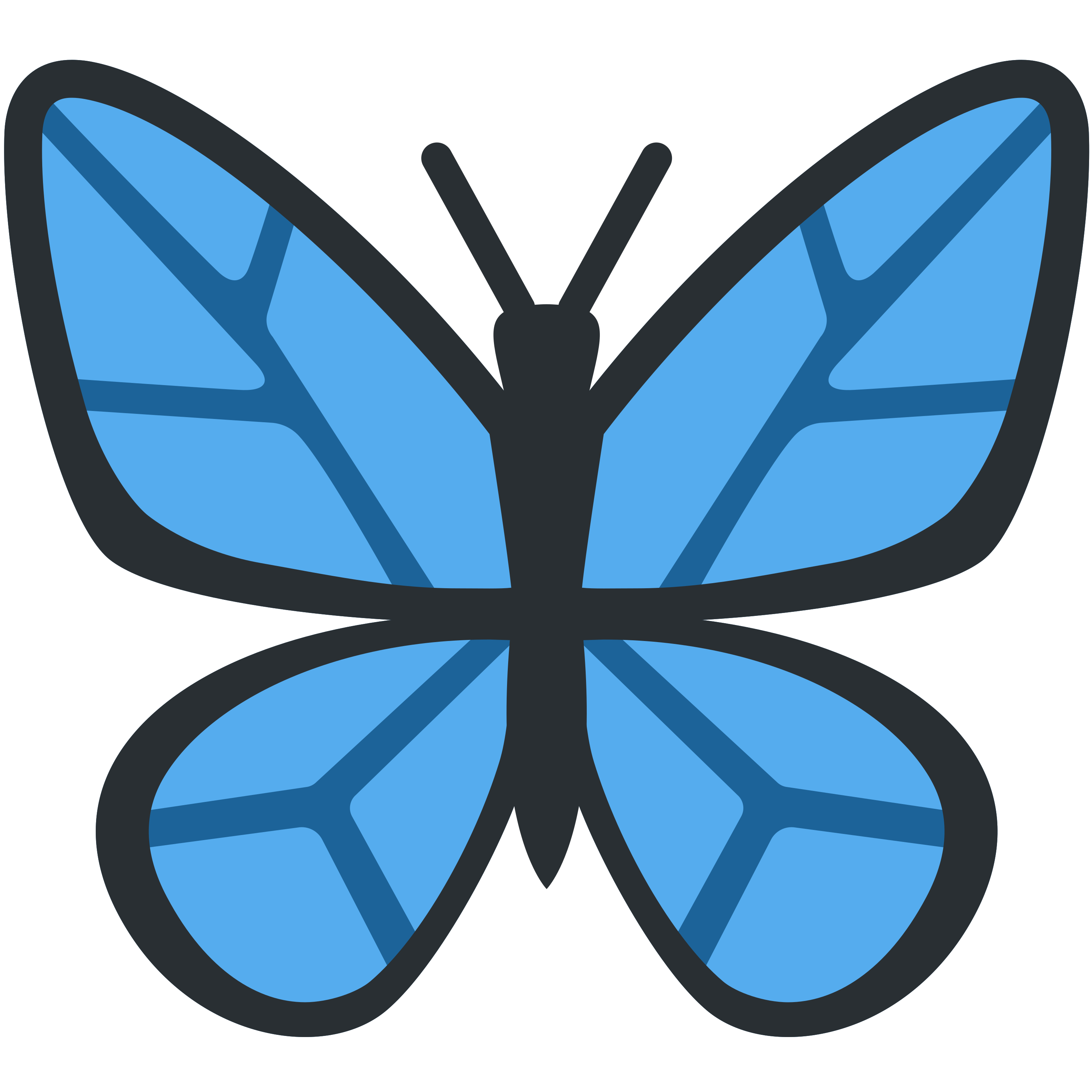 Butterfly emoji printed on golf balls