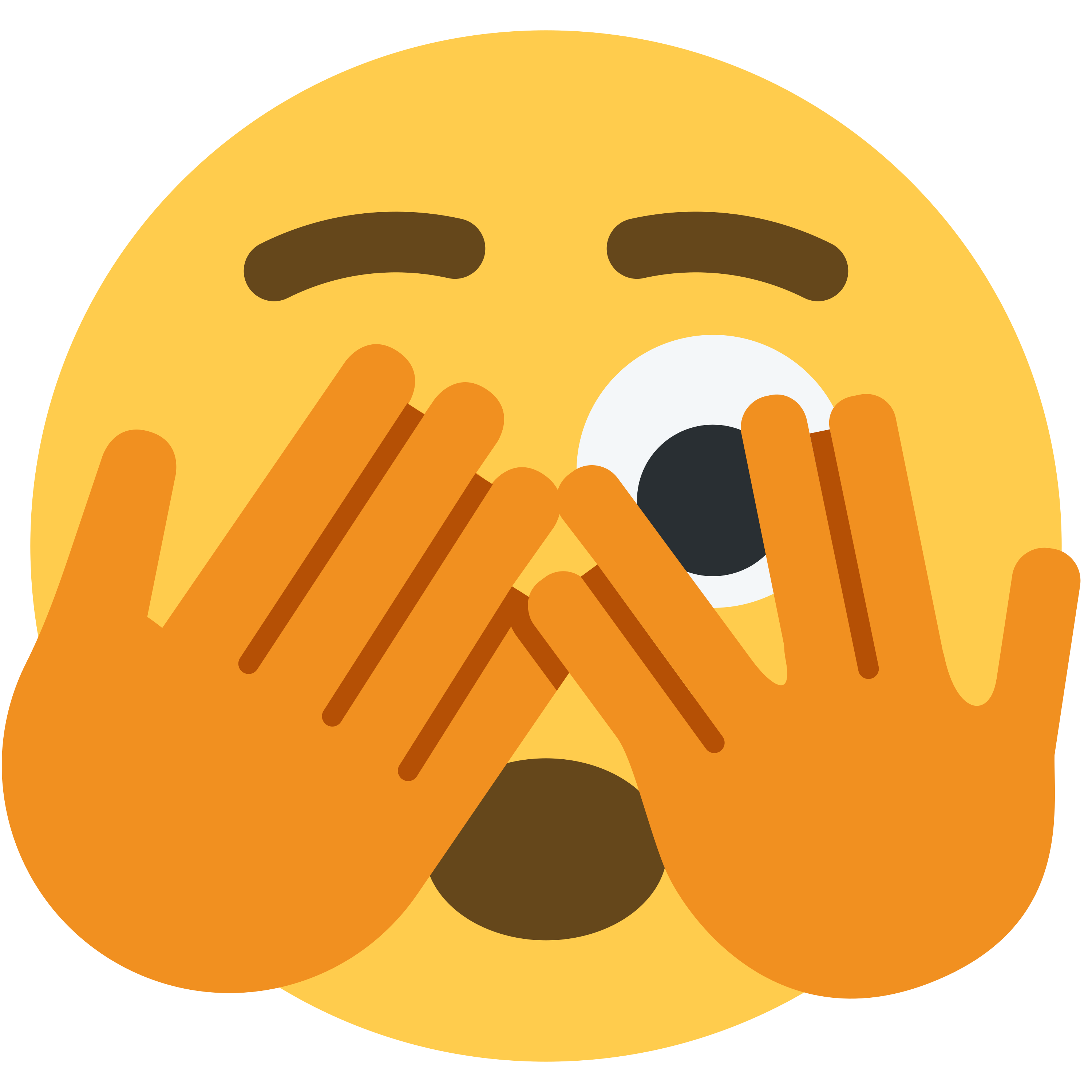 Face with peeking eye emoji printed on golf balls