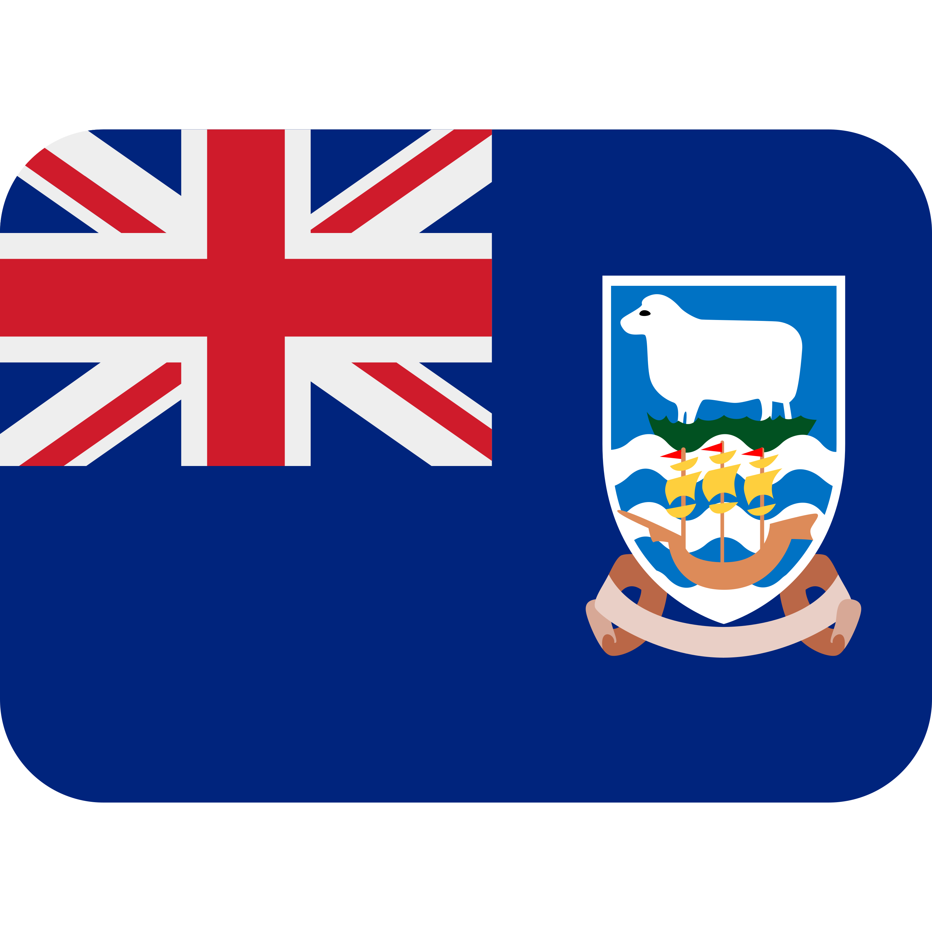 د Flag: Falkland Islands ایموجي 🇫🇰 پر سپین سیرامیک لاته مګ چاپ شوې