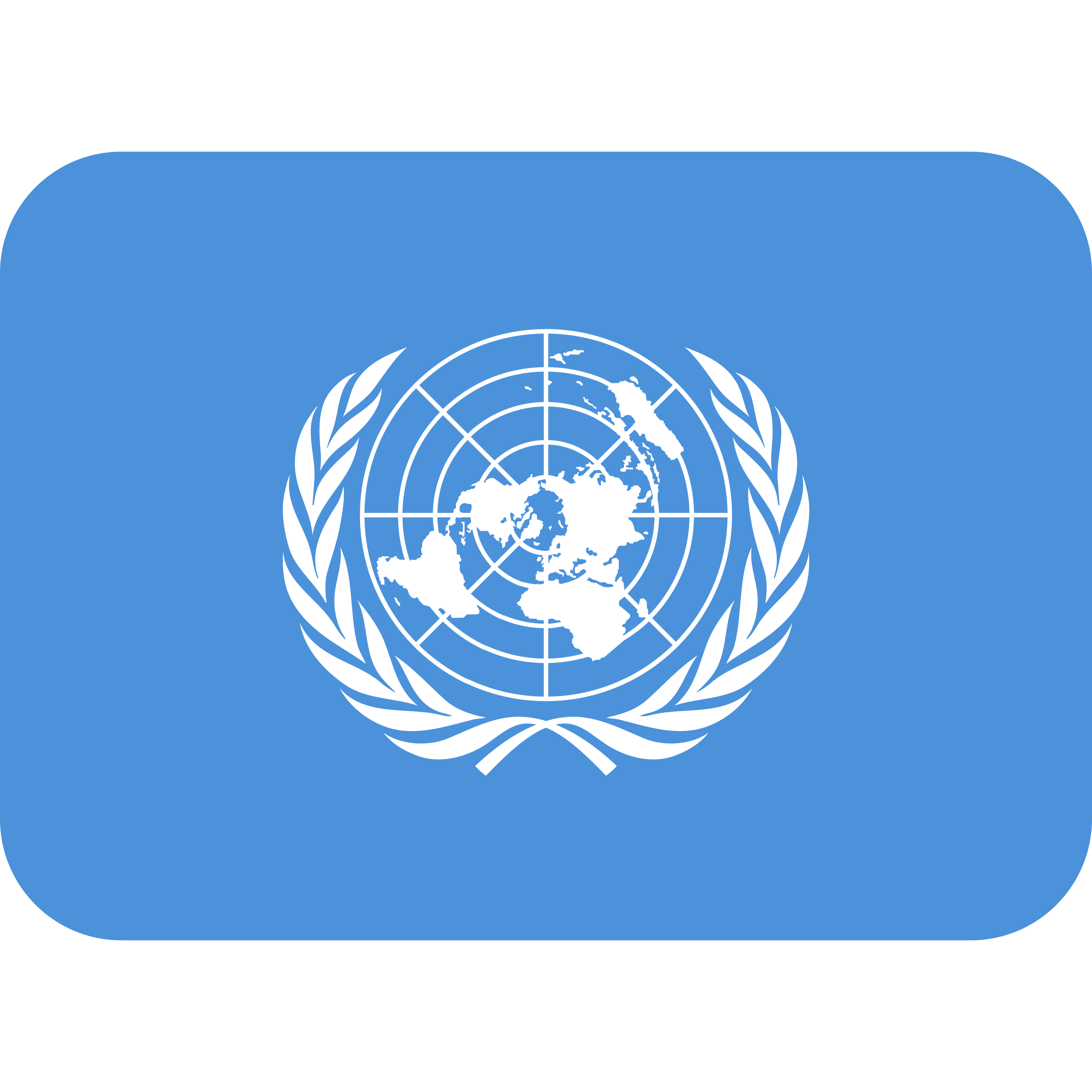 印在白色陶瓷拿铁杯上的 Flag: United Nations 表情符号 🇺🇳