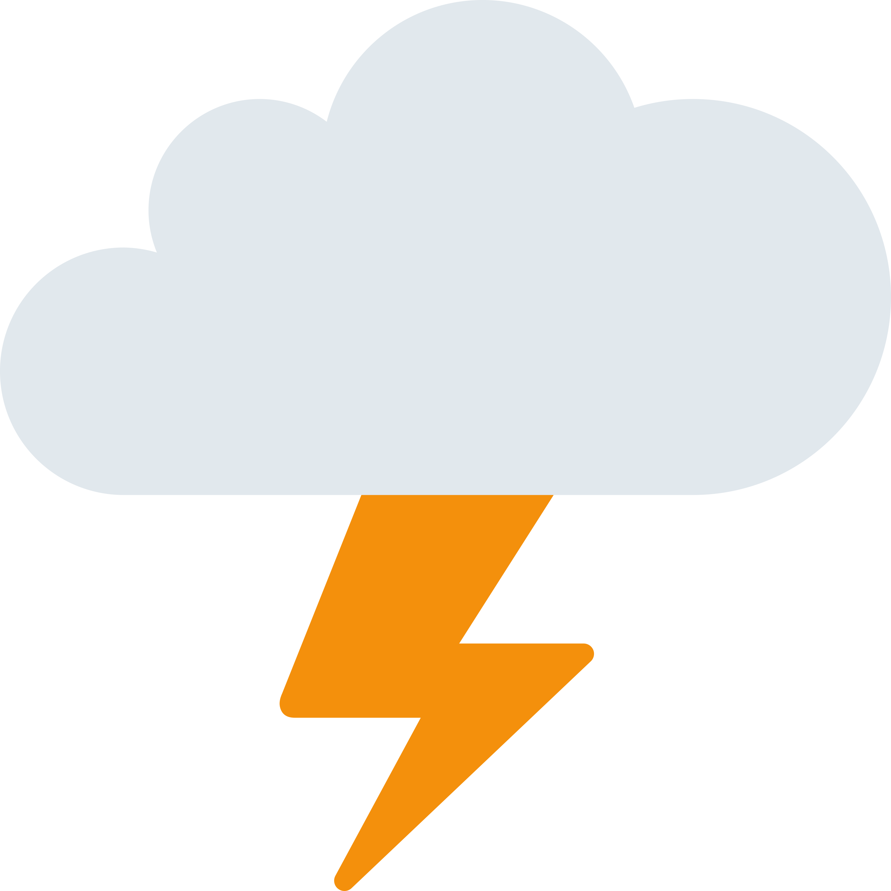 白い陶器のラテマグにプリントされた Cloud with lightning の絵文字 🌩️