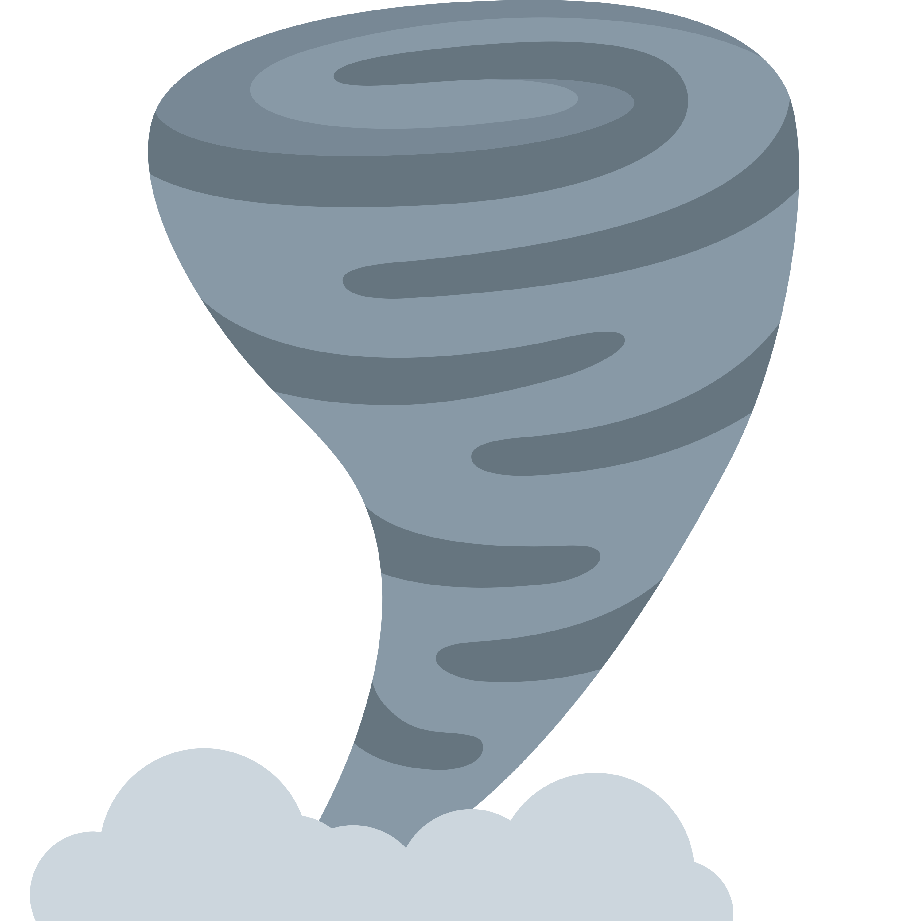 د Tornado ایموجي 🌪️ پر سپین سیرامیک لاته مګ چاپ شوې