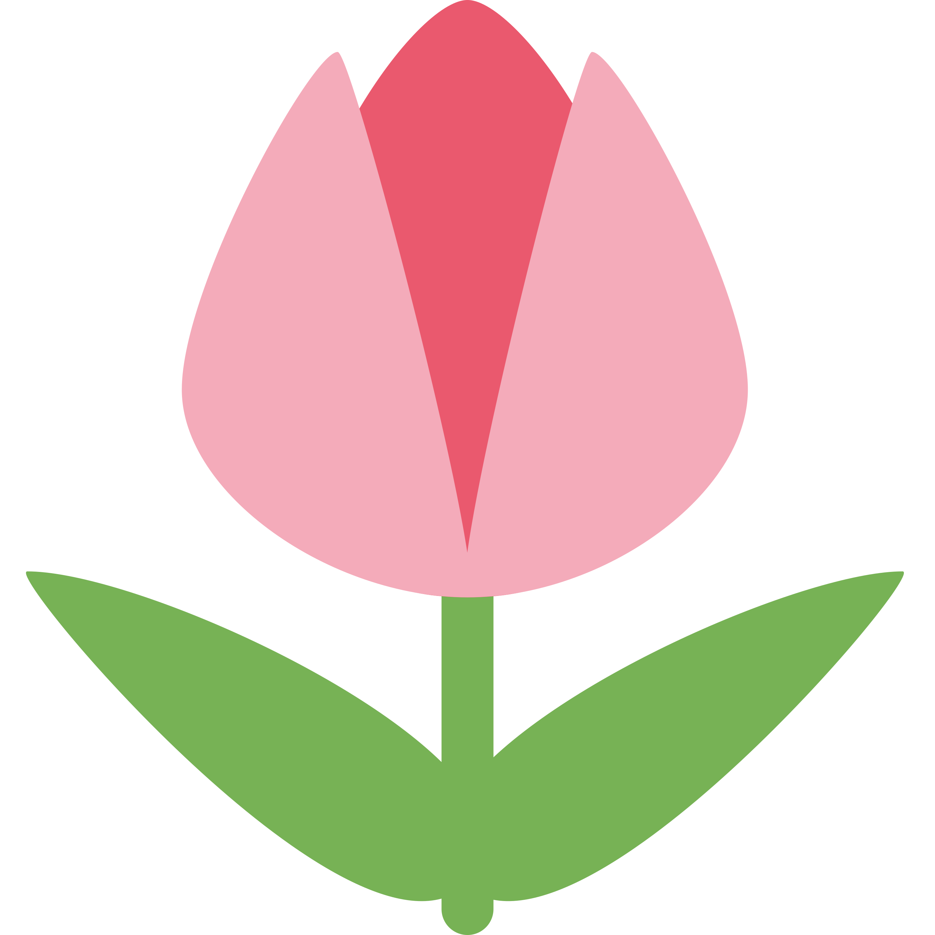 อิโมจิ Tulip 🌷 พิมพ์บนแก้วลาเต้เซรามิกสีขาว