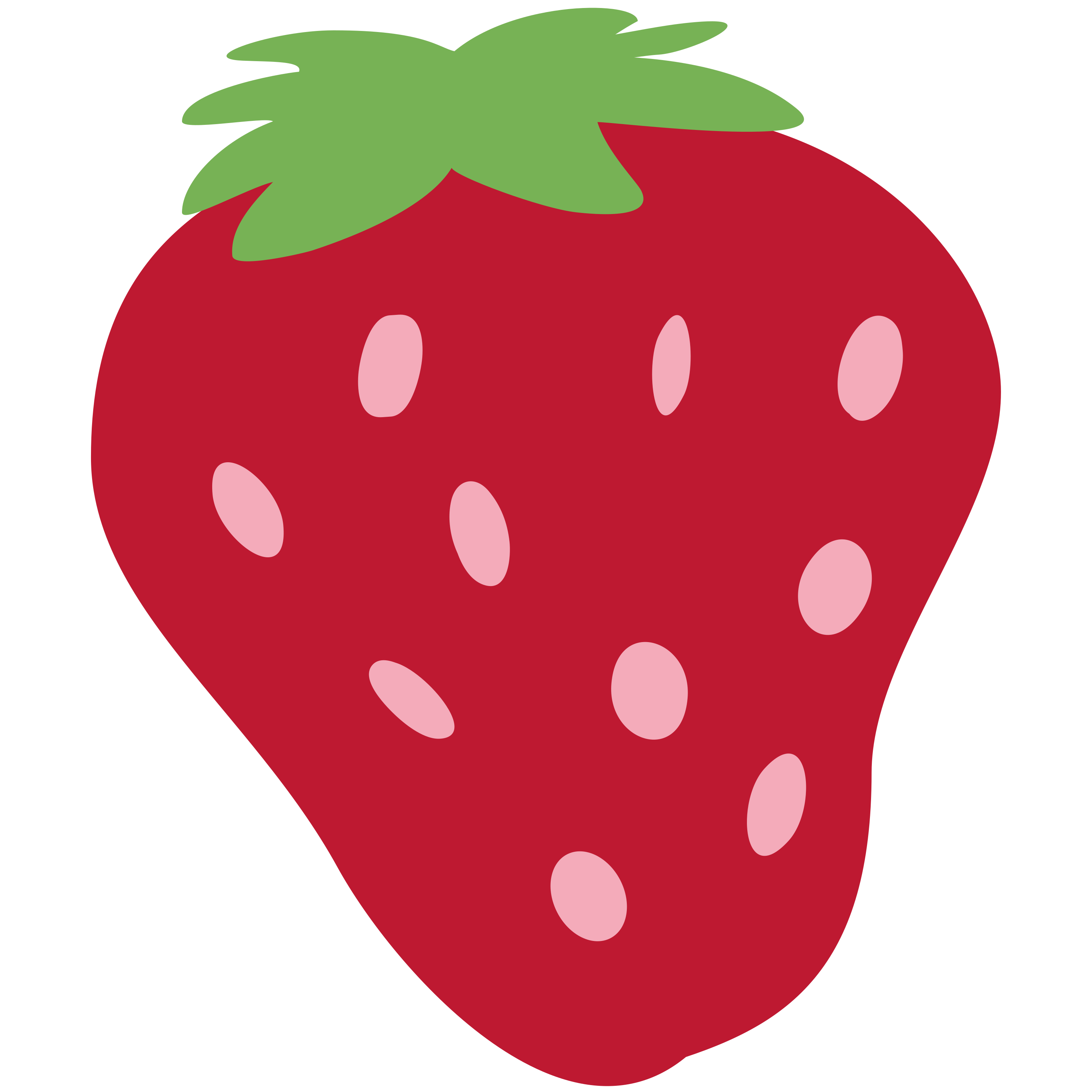 白い陶器のラテマグにプリントされた Strawberry の絵文字 🍓