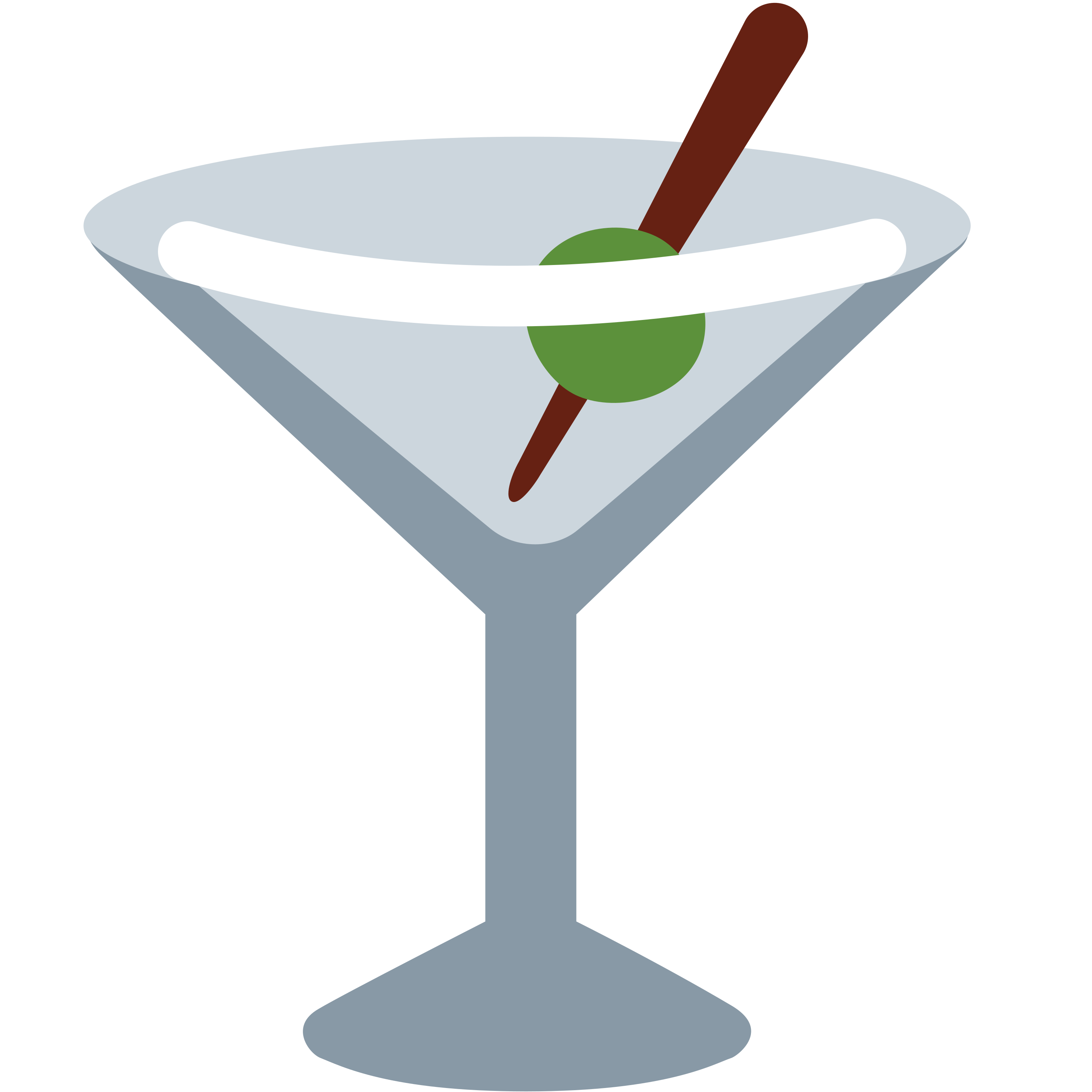 白い陶器のラテマグにプリントされた Cocktail glass の絵文字 🍸