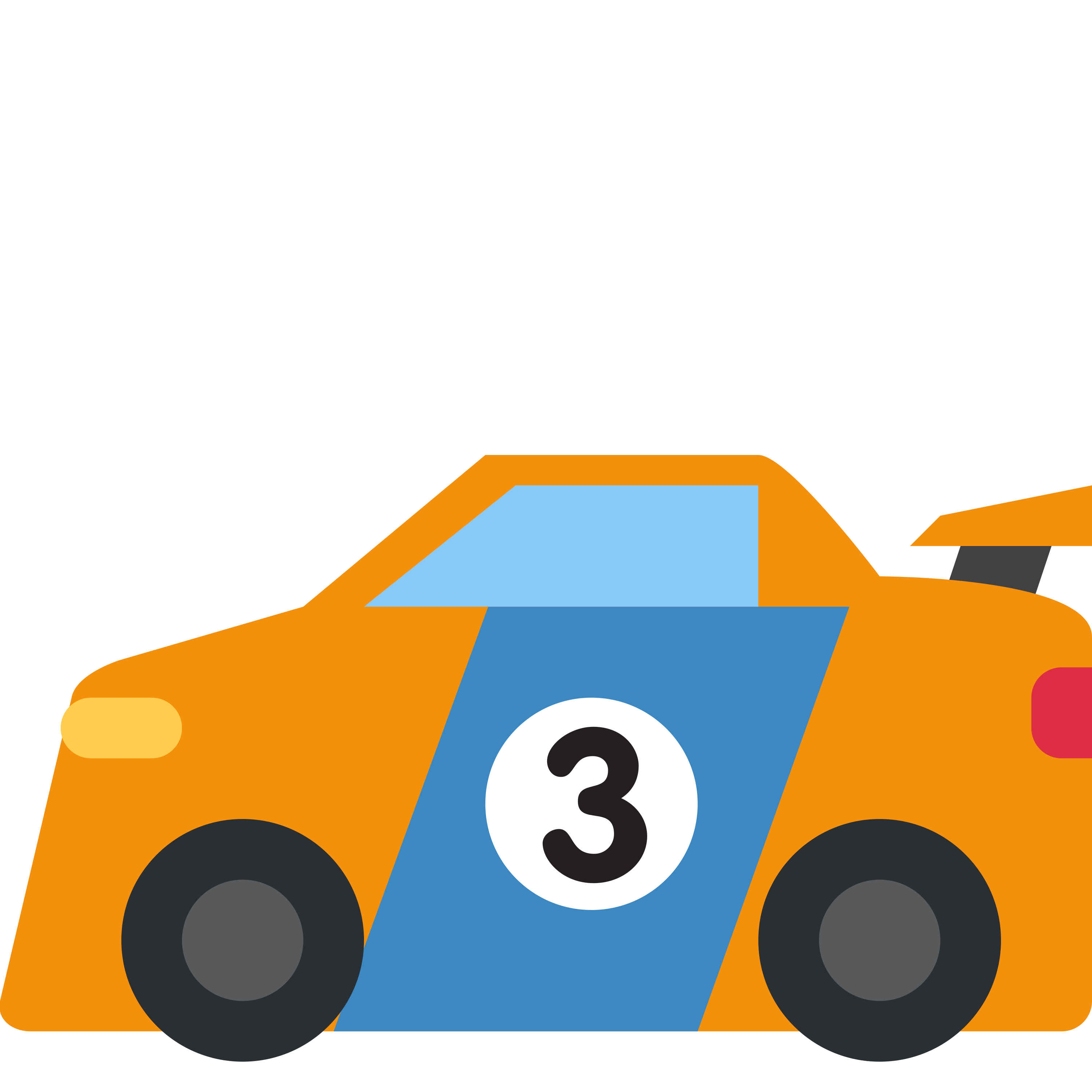 د Racing car ایموجي 🏎️ پر سپین سیرامیک لاته مګ چاپ شوې