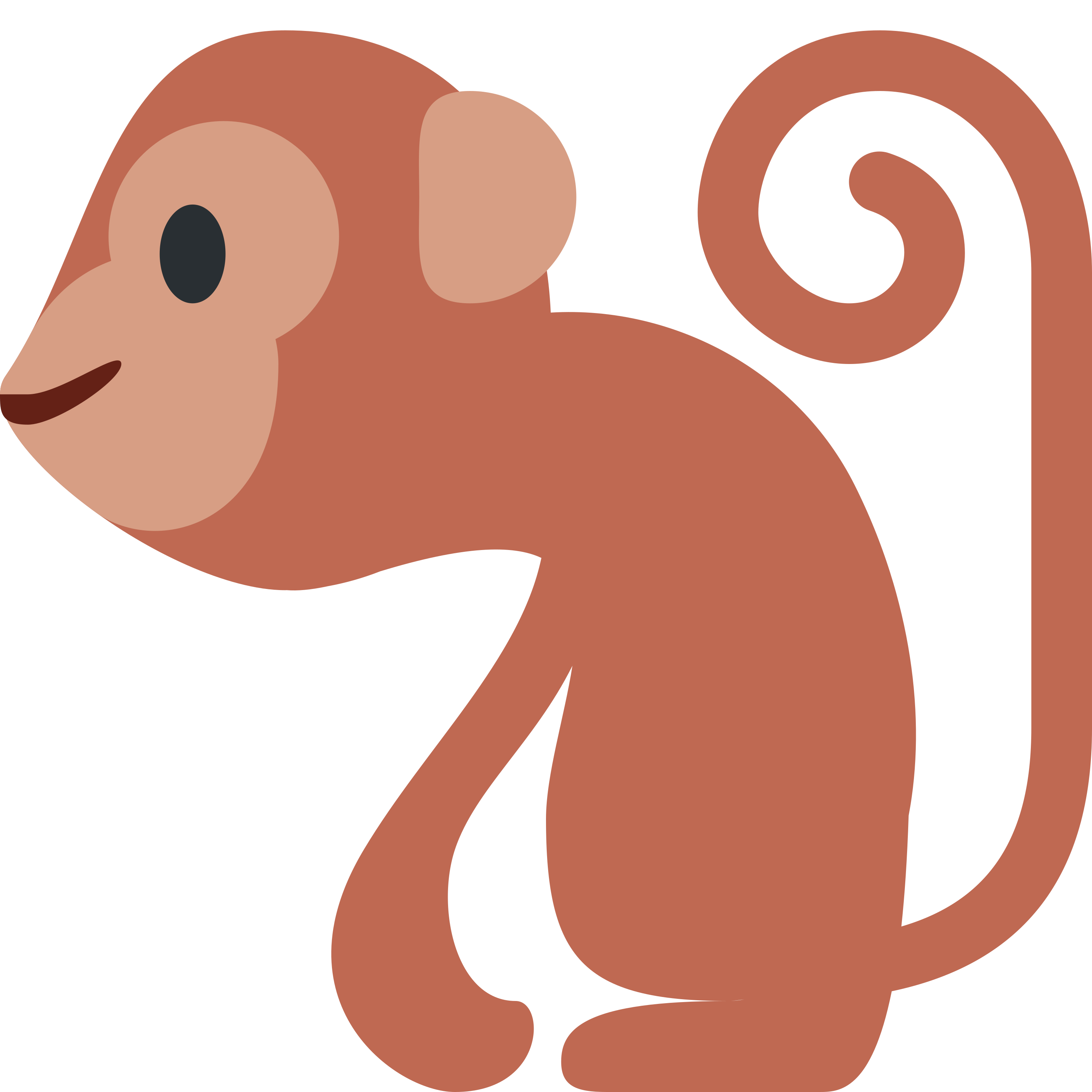 白い陶器のラテマグにプリントされた Monkey の絵文字 🐒