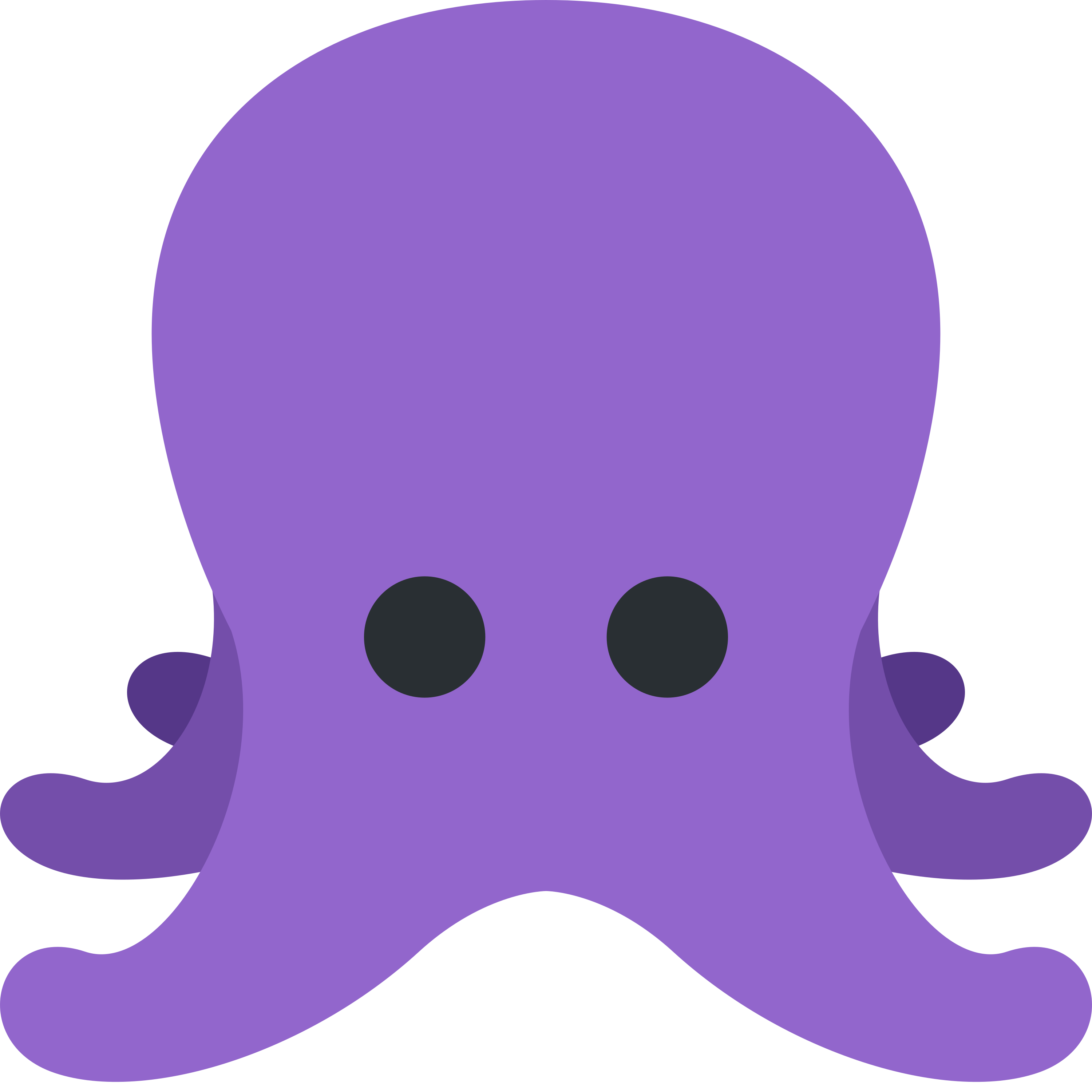 白い陶器のラテマグにプリントされた Octopus の絵文字 🐙
