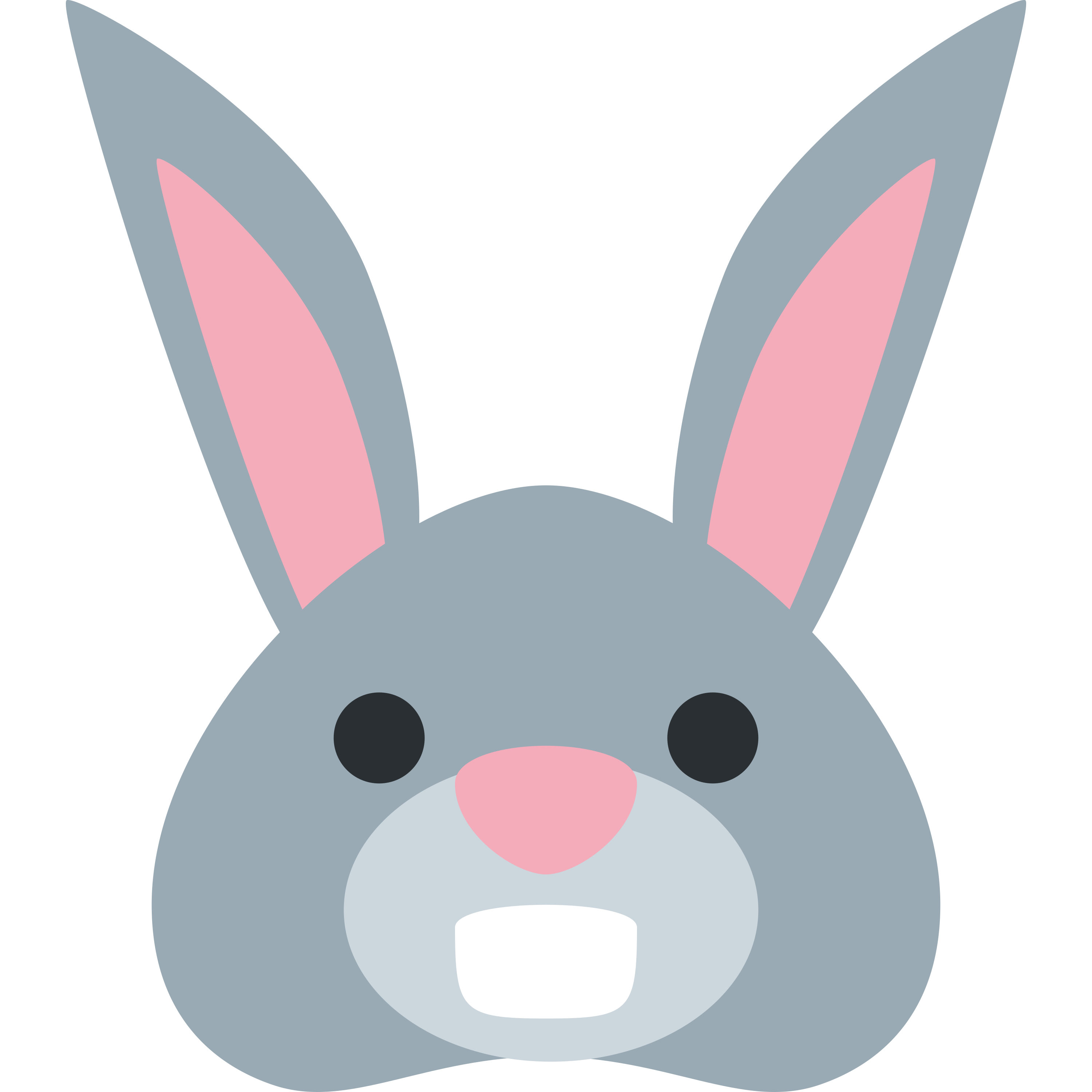 印在白色陶瓷拿铁杯上的 Rabbit face 表情符号 🐰