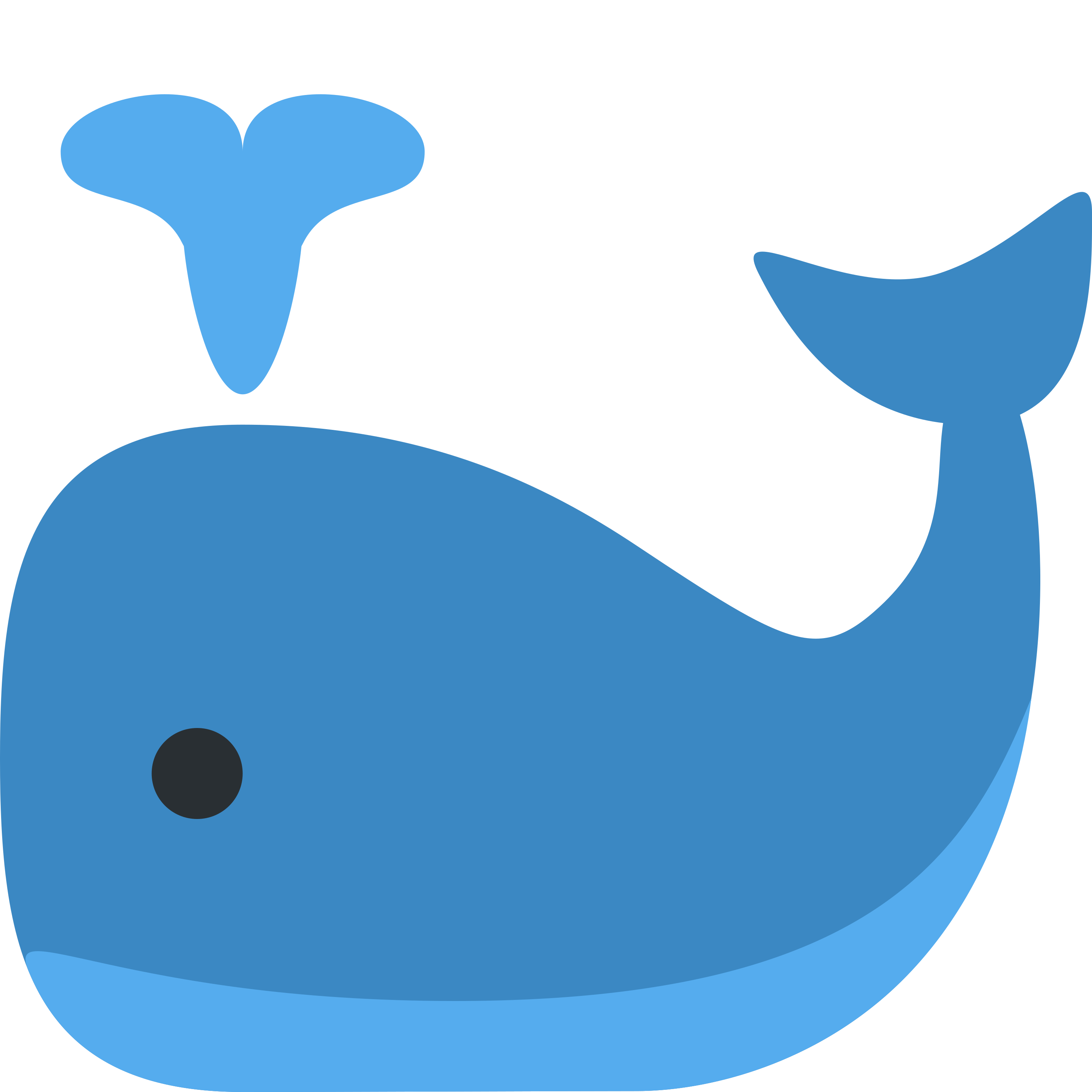 白い陶器のラテマグにプリントされた Spouting whale の絵文字 🐳
