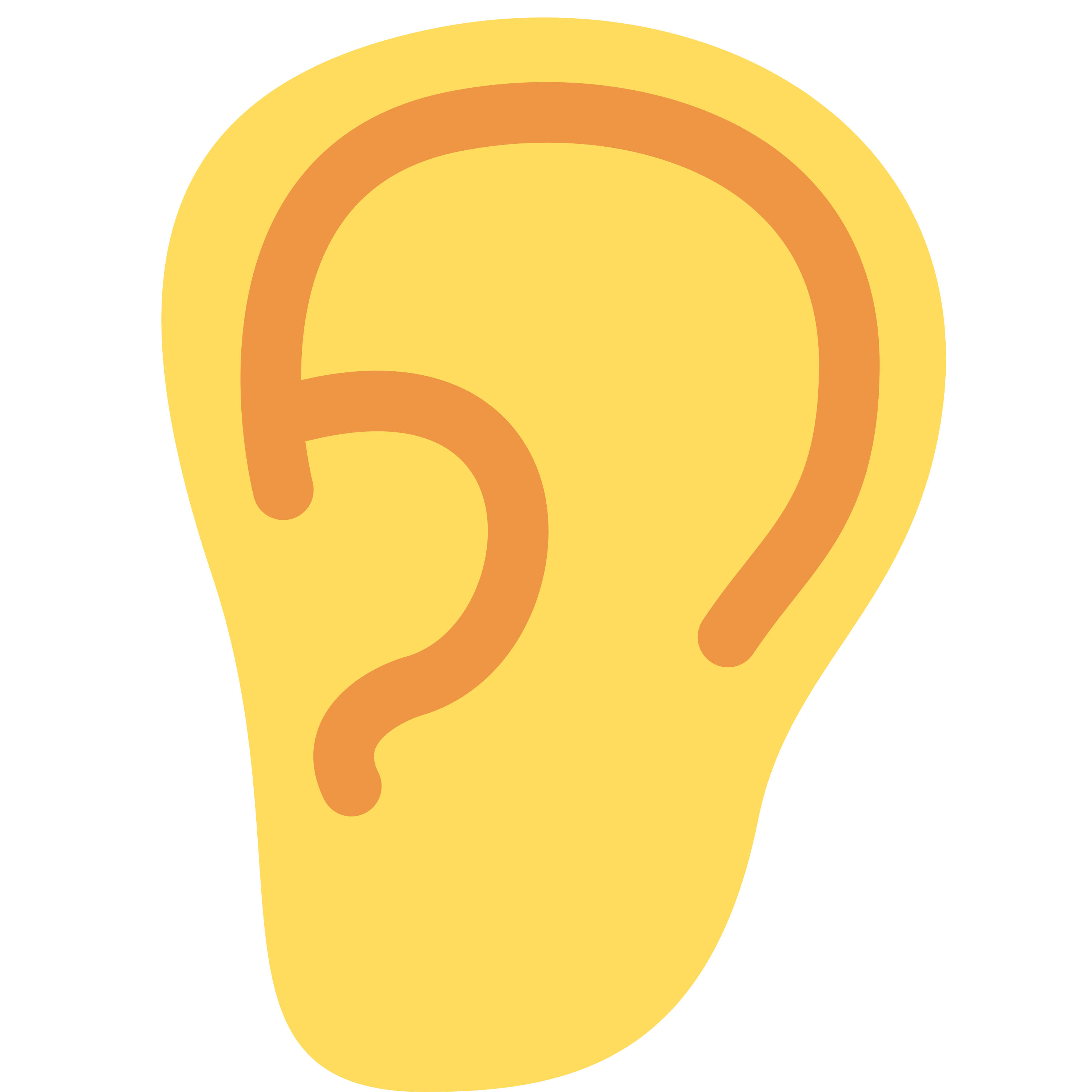 د Ear ایموجي 👂 پر سپین سیرامیک لاته مګ چاپ شوې
