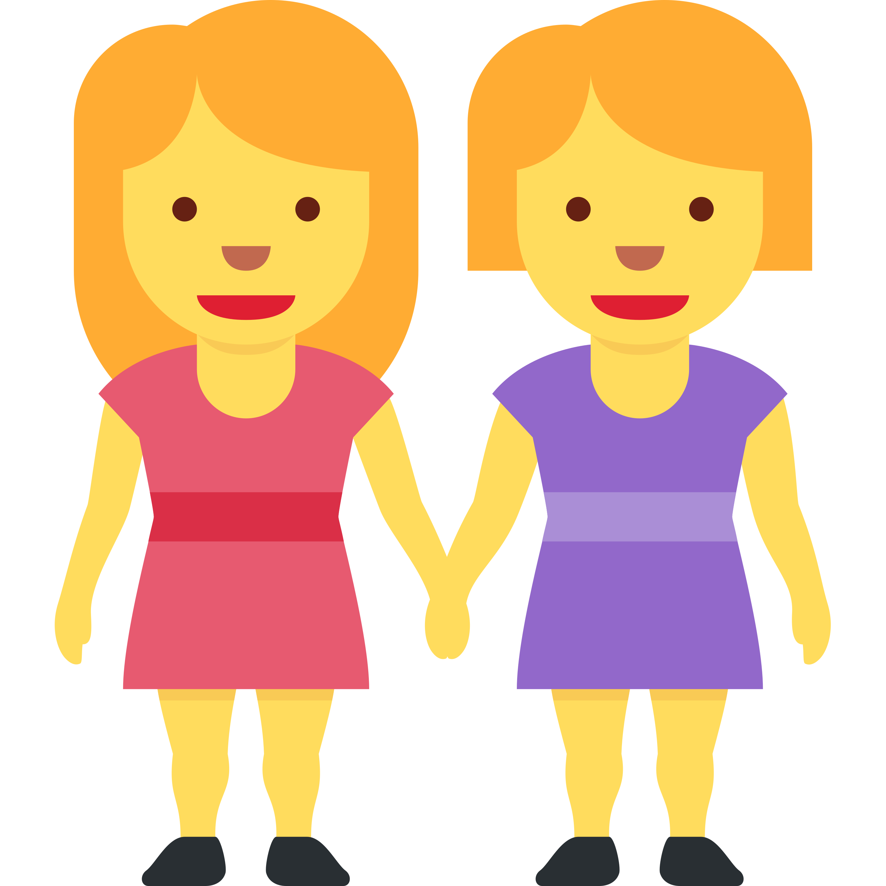 Women holding hands emoji mug