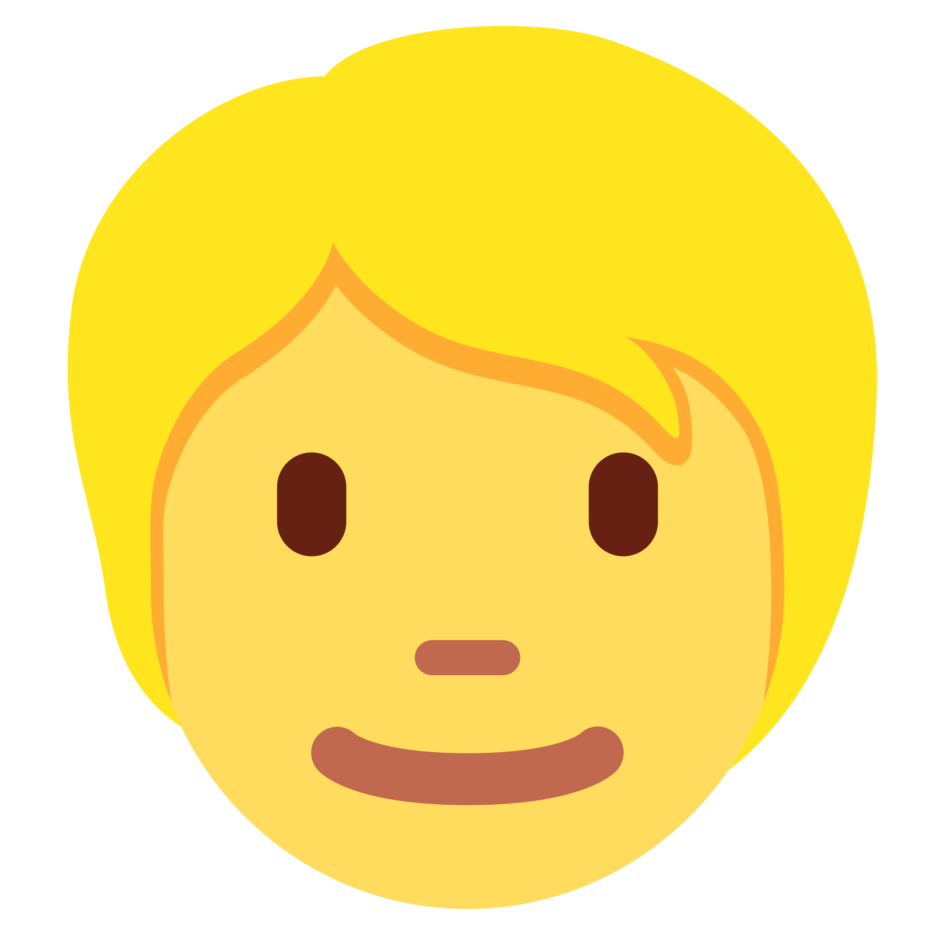 Person: blond hair emoji mug
