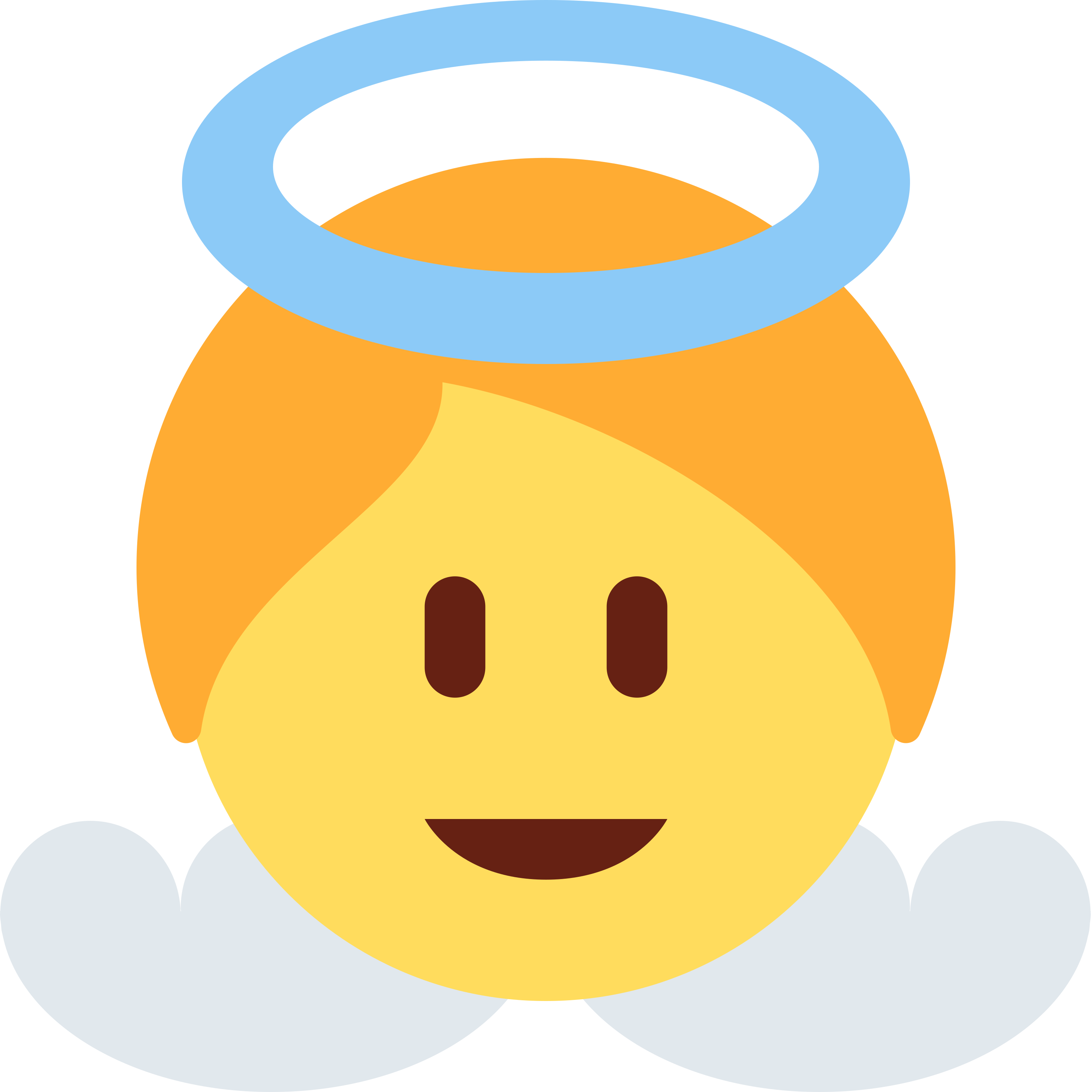 白い陶器のラテマグにプリントされた Baby angel の絵文字 👼