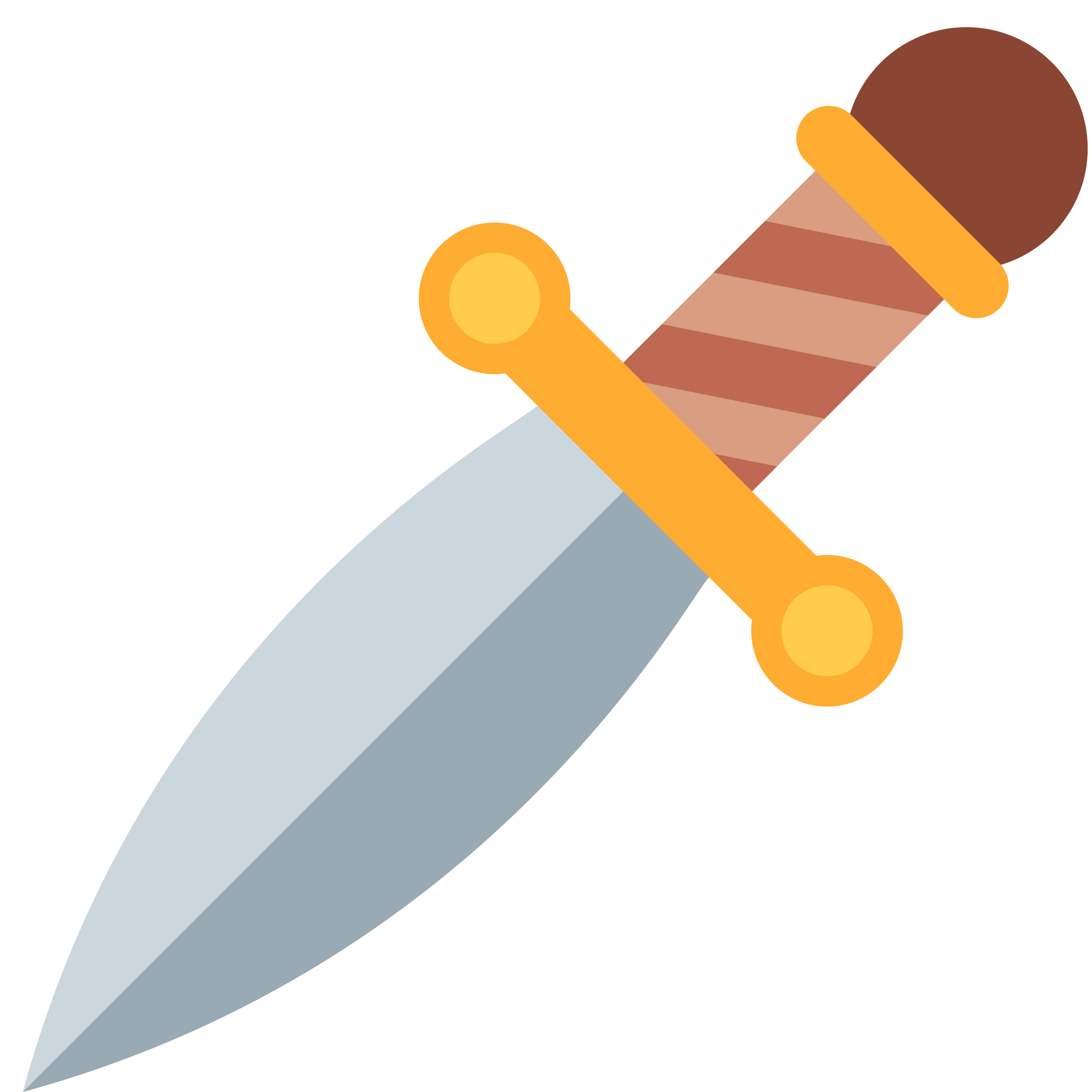 白い陶器のラテマグにプリントされた Dagger の絵文字 🗡️