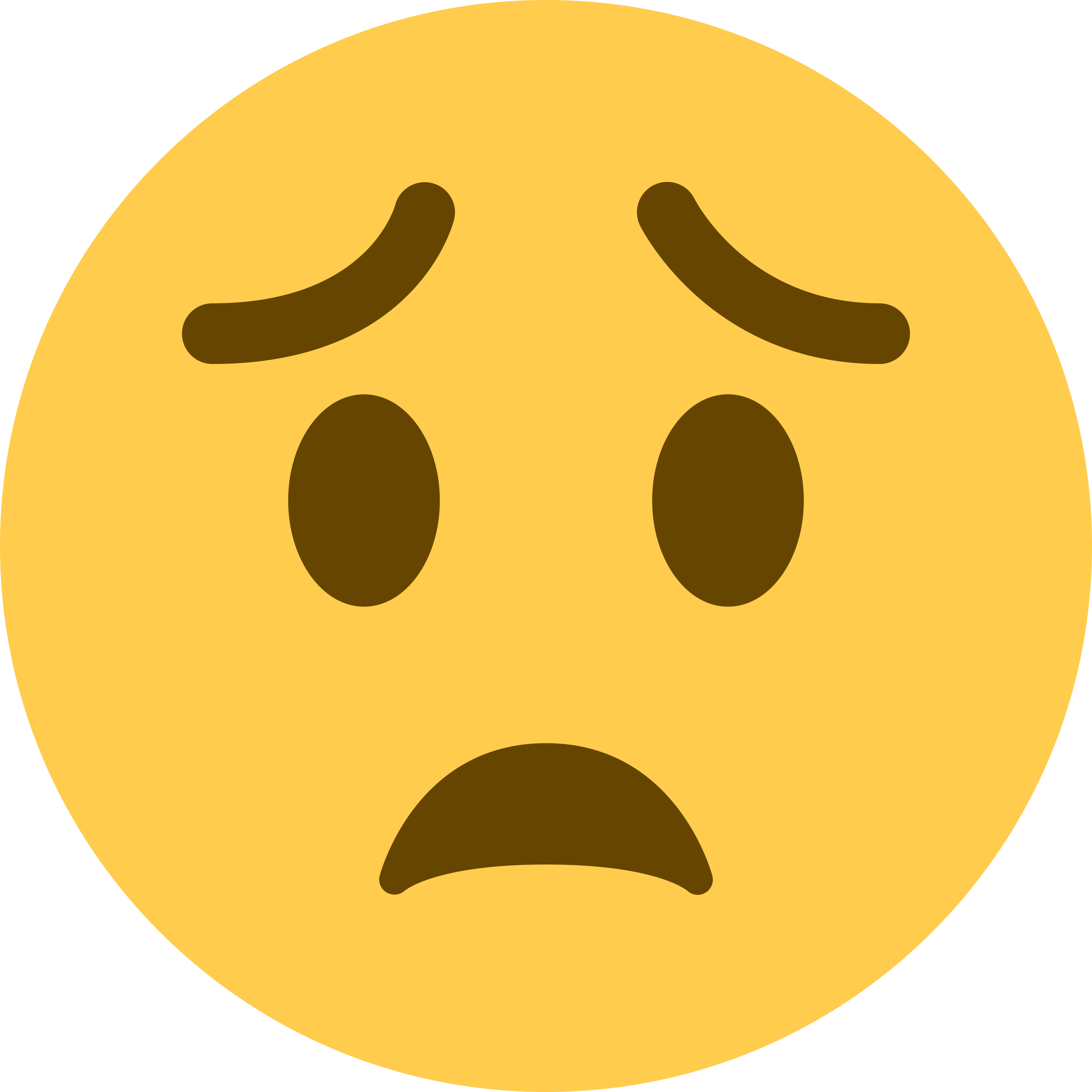 Worried face emoji mug