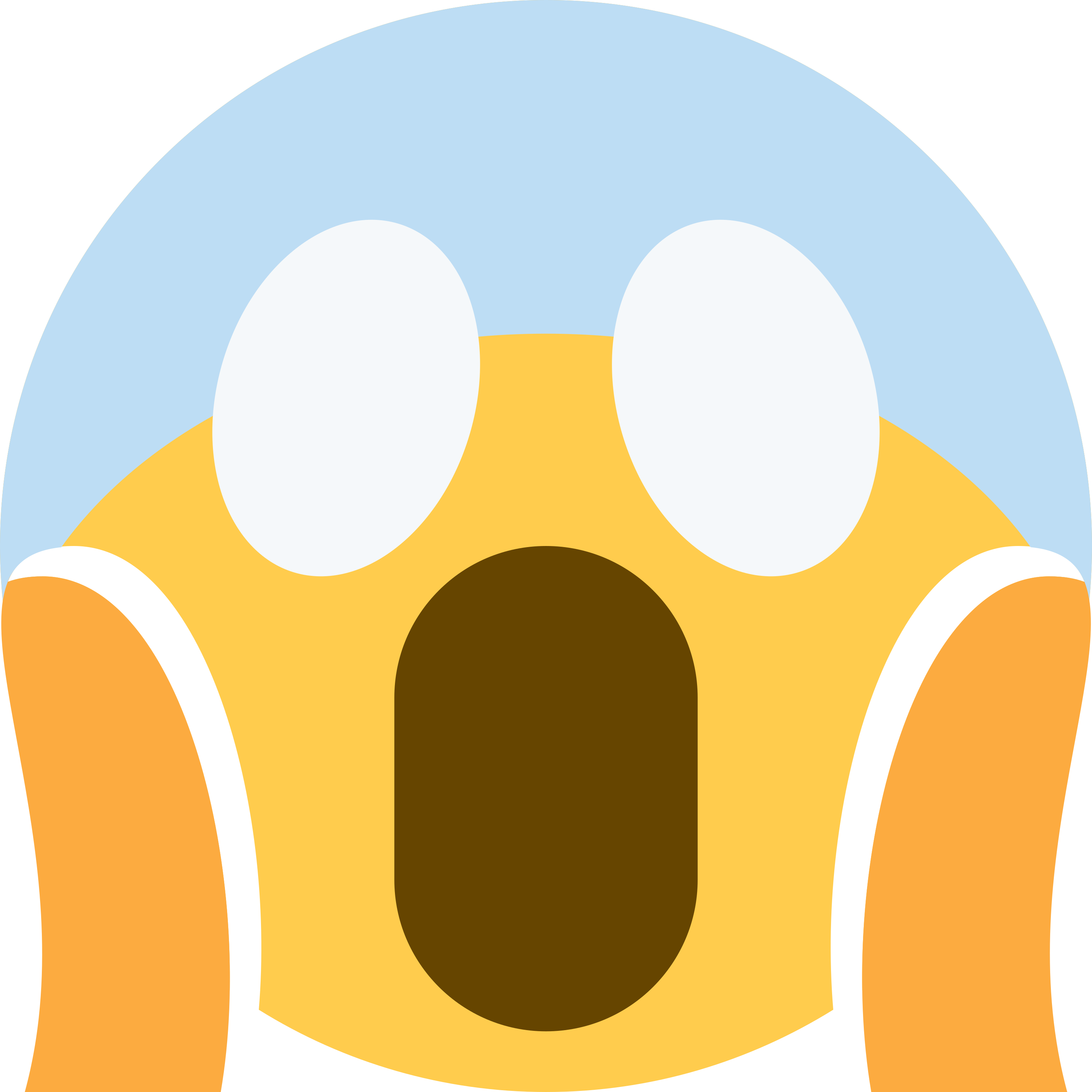 白い陶器のラテマグにプリントされた Face screaming in fear の絵文字 😱