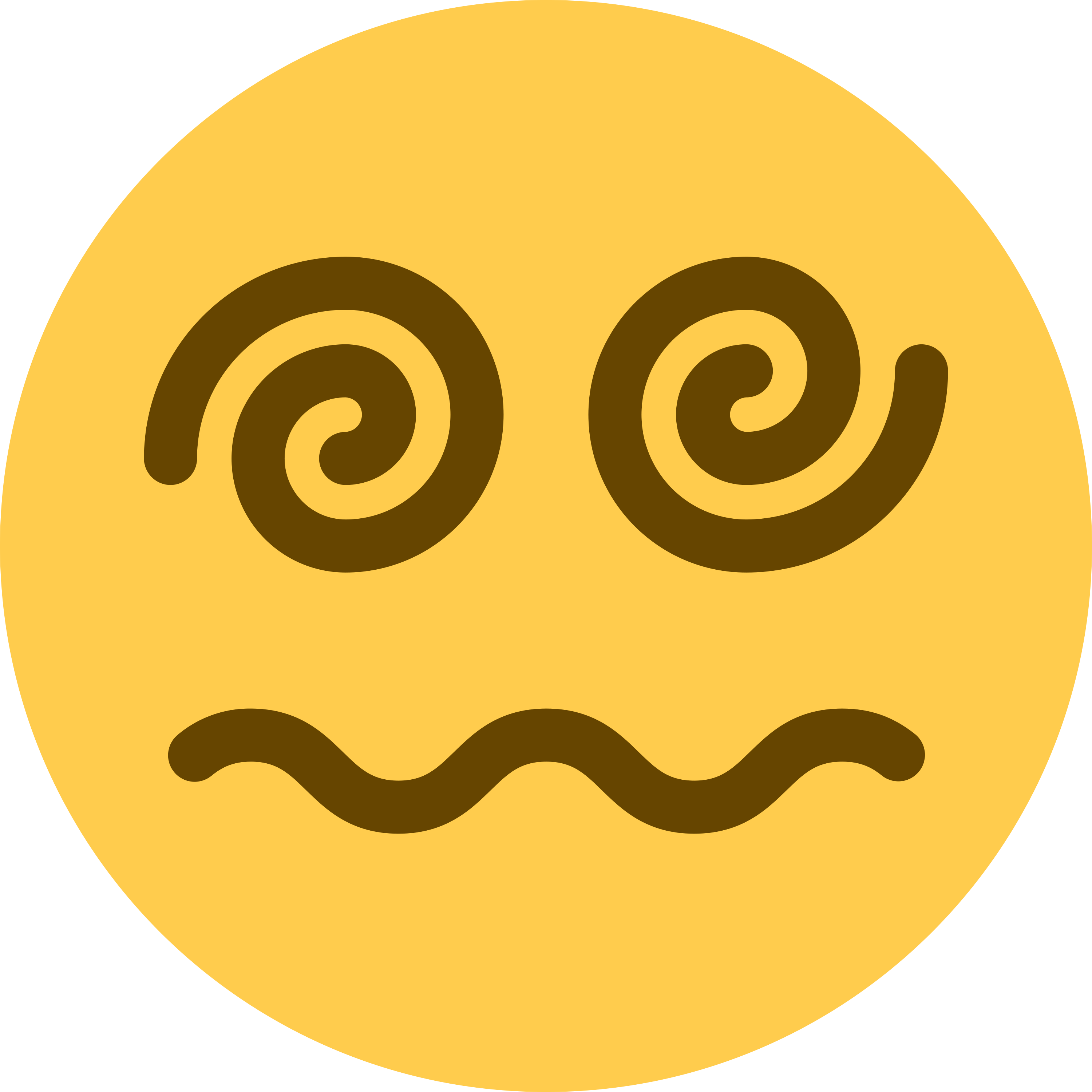 白い陶器のラテマグにプリントされた Face with spiral eyes の絵文字 😵💫