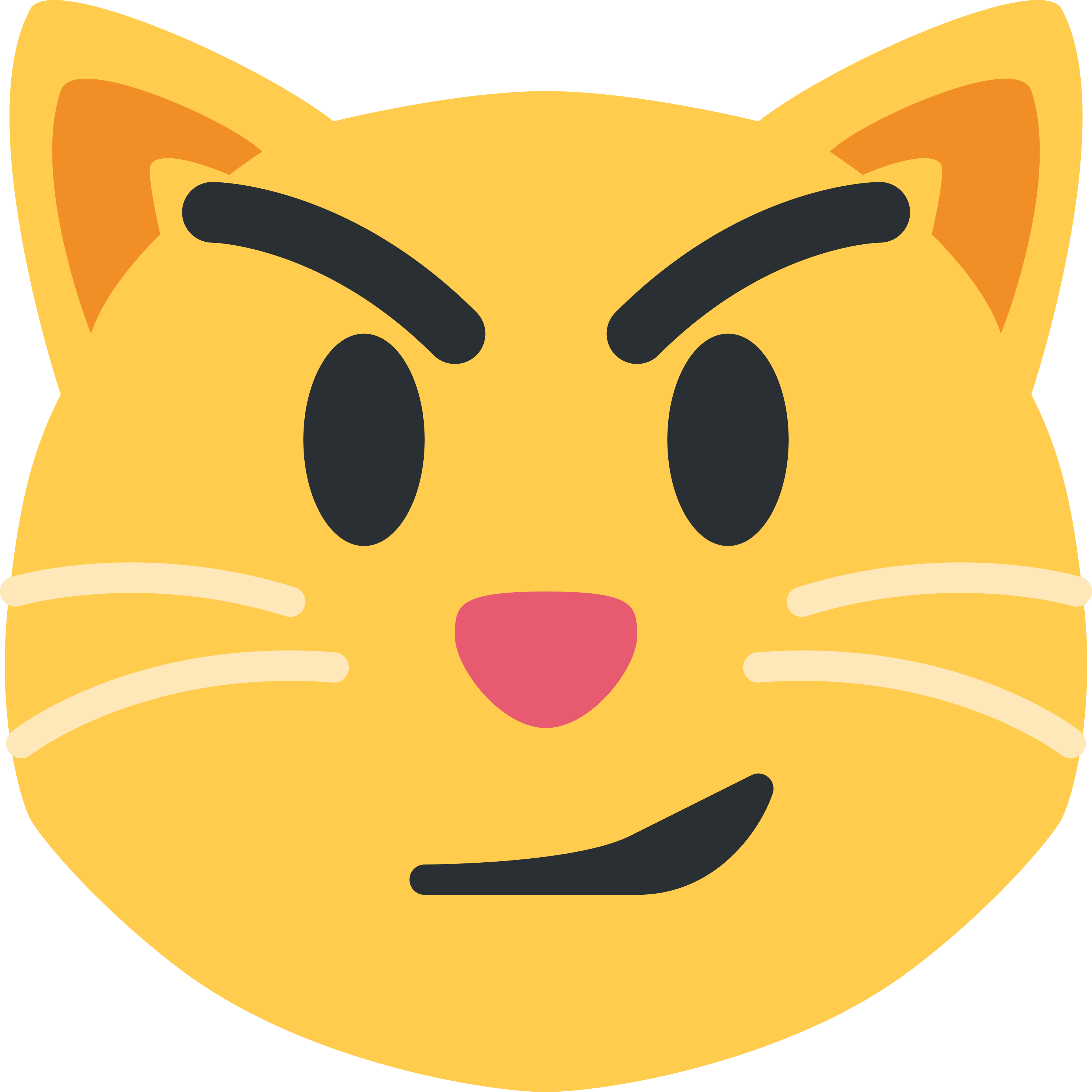 د Cat with wry smile ایموجي 😼 پر سپین سیرامیک لاته مګ چاپ شوې