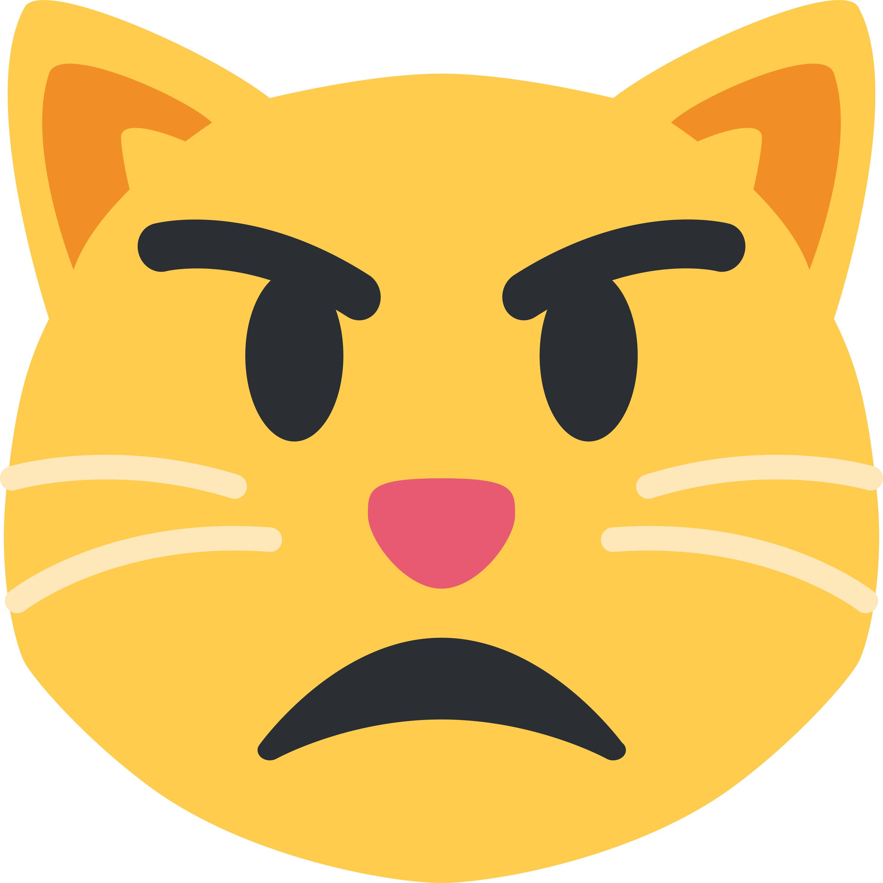 Pouting cat emoji mug