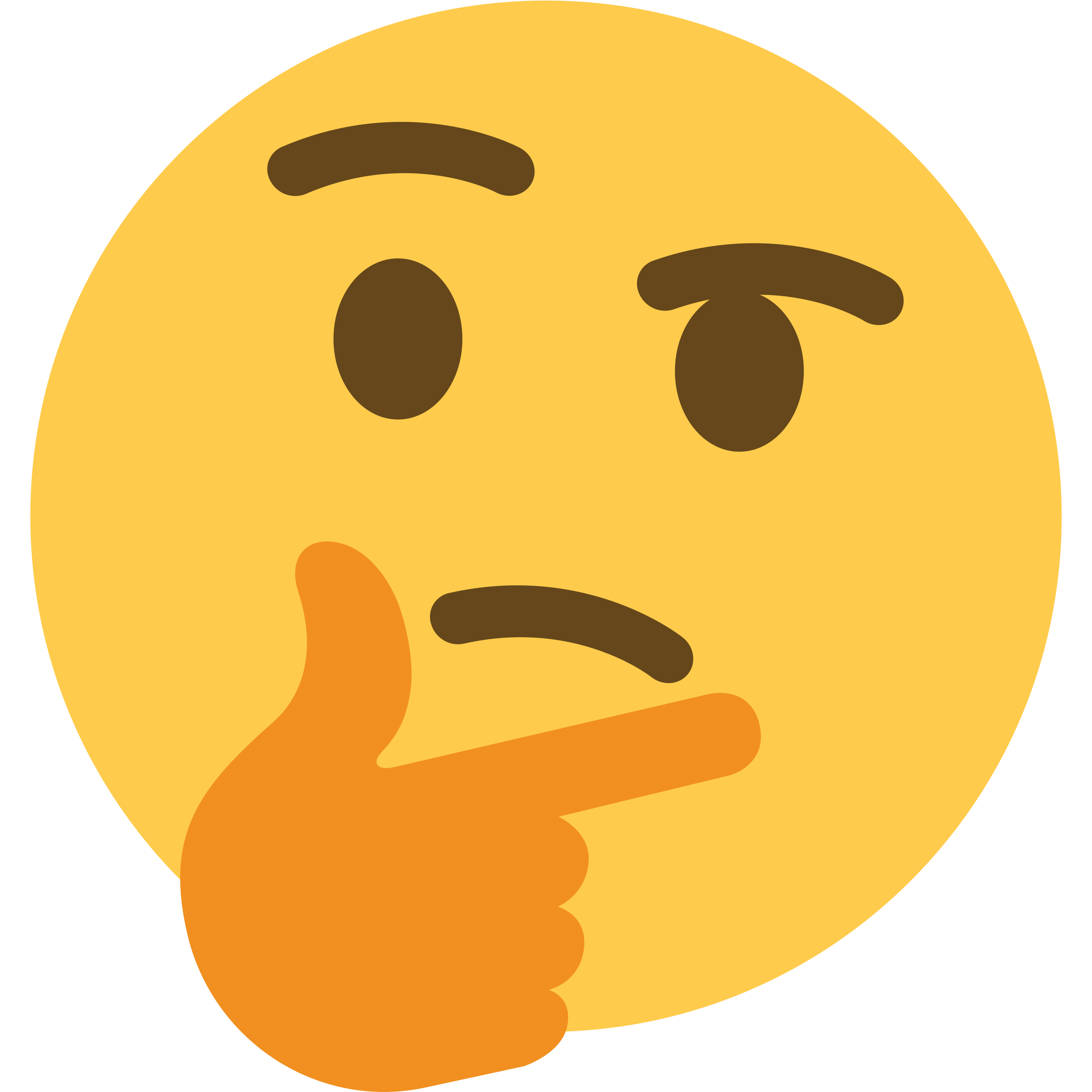 Thinking face emoji mug