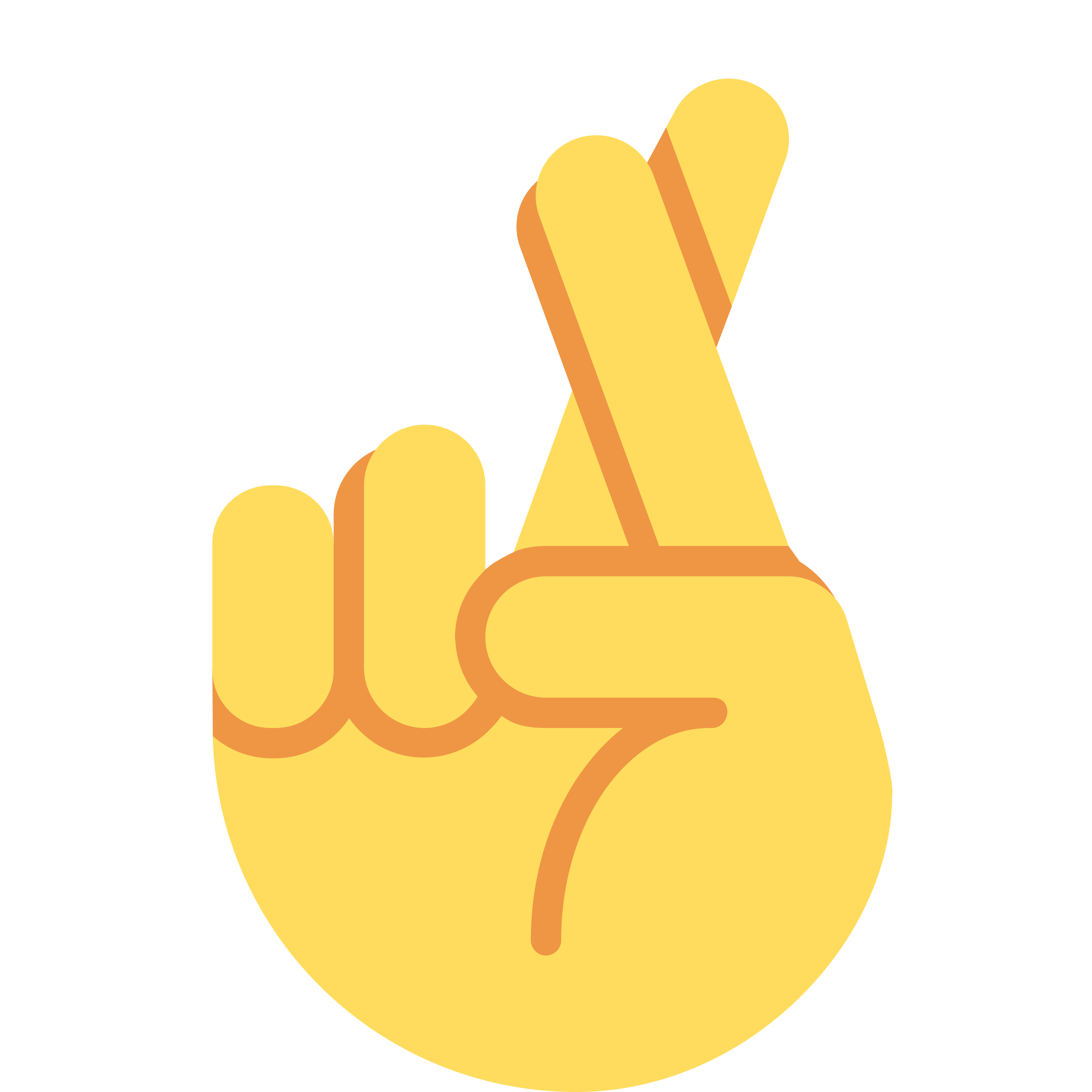 Crossed fingers emoji mug