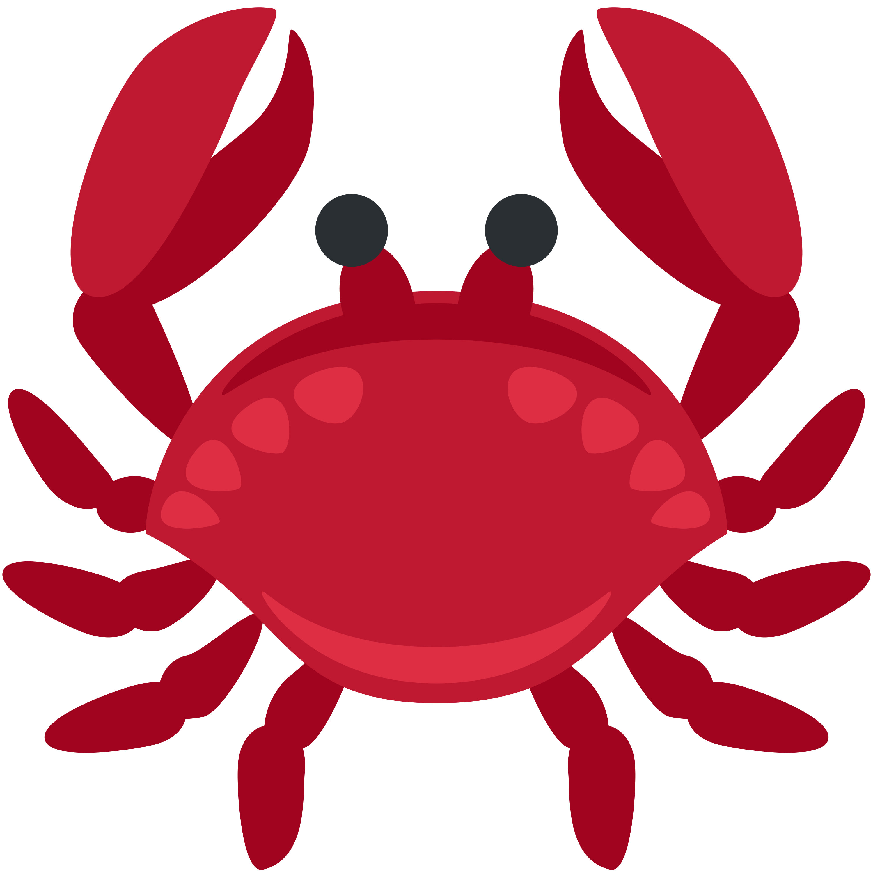 白い陶器のラテマグにプリントされた Crab の絵文字 🦀