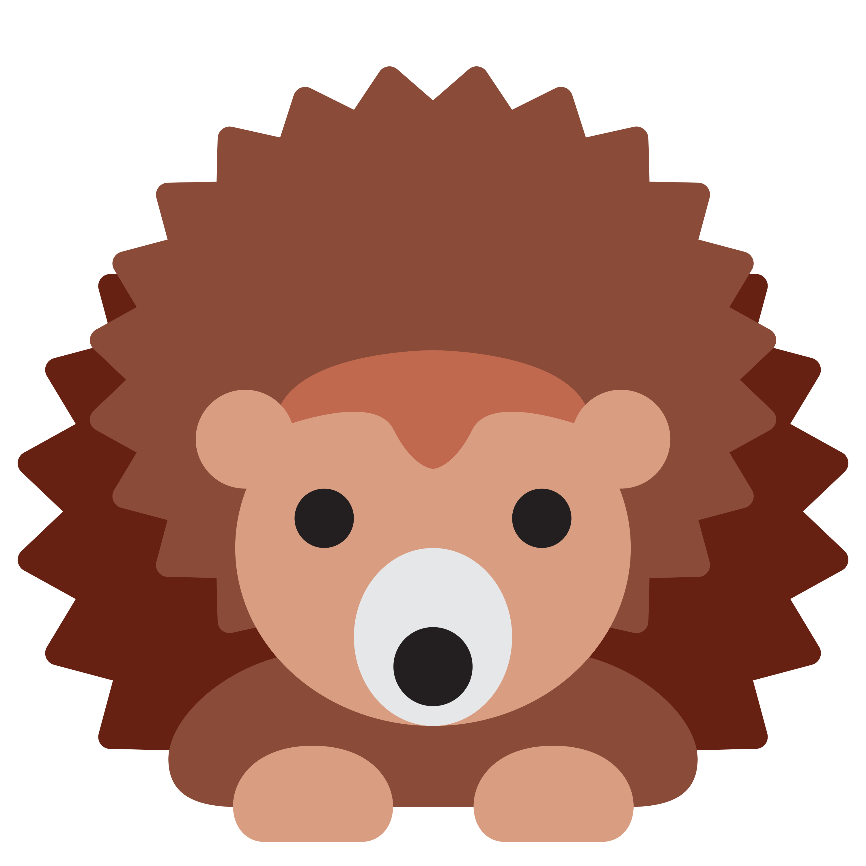 白い陶器のラテマグにプリントされた Hedgehog の絵文字 🦔