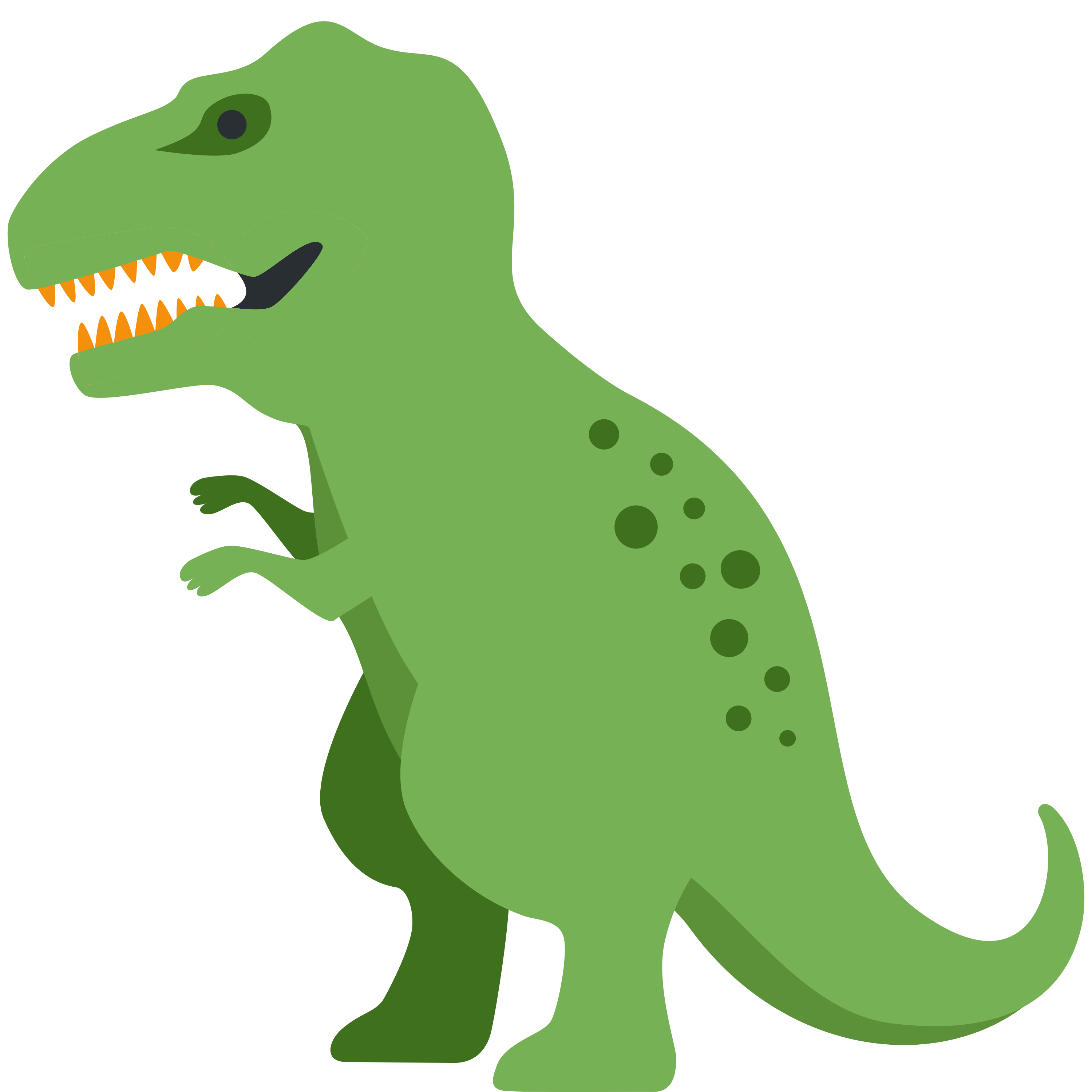 印在白色陶瓷拿铁杯上的 T-Rex 表情符号 🦖