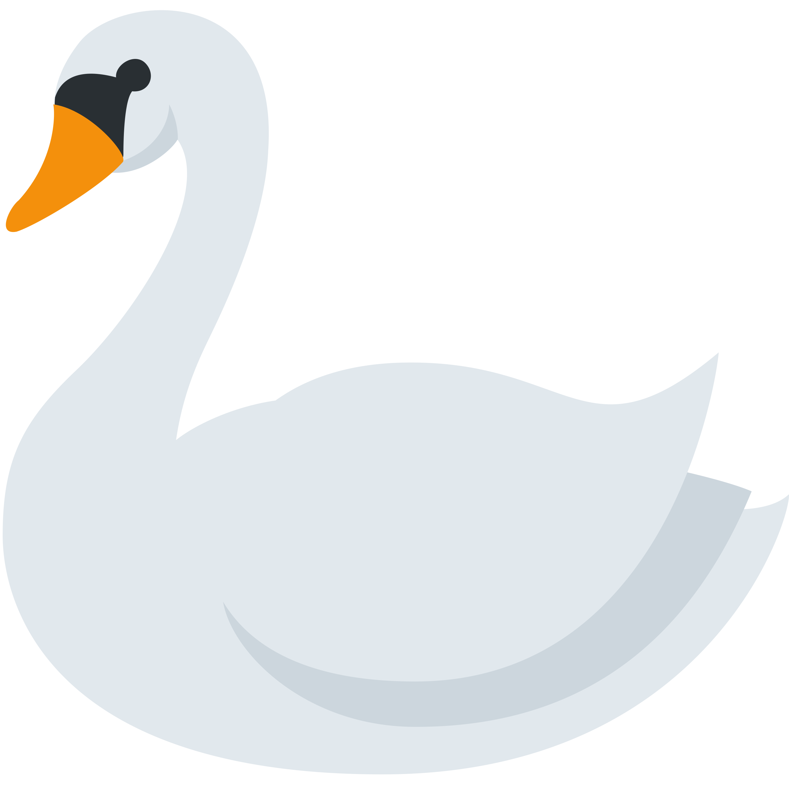 白い陶器のラテマグにプリントされた Swan の絵文字 🦢