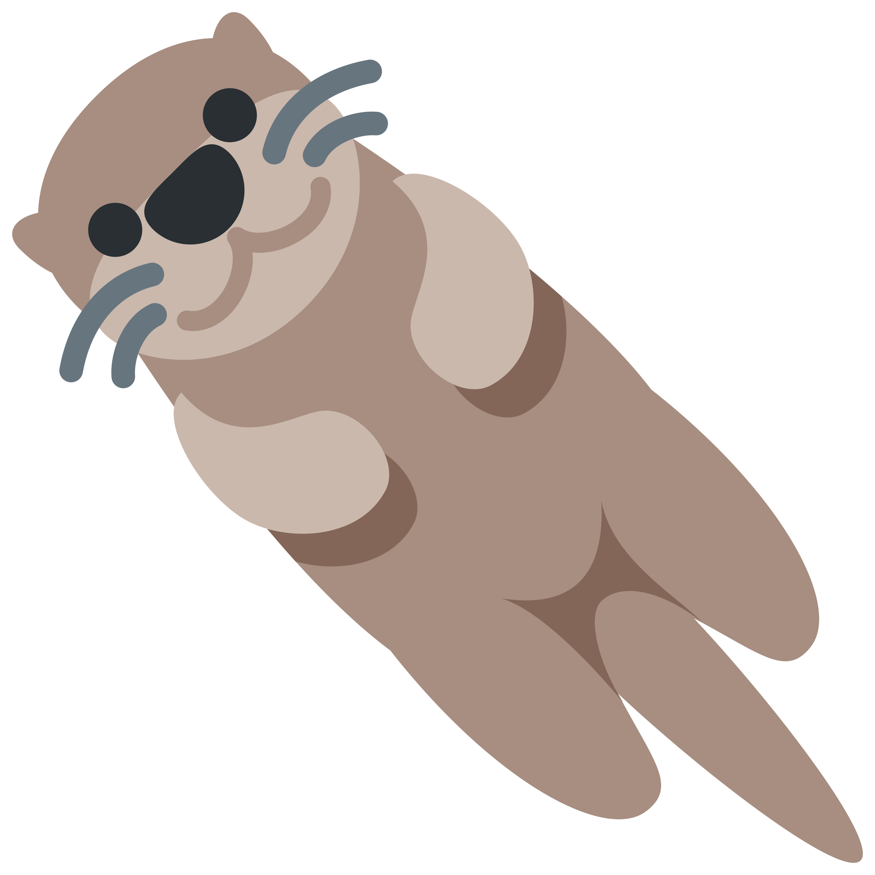 อิโมจิ Otter 🦦 พิมพ์บนแก้วลาเต้เซรามิกสีขาว