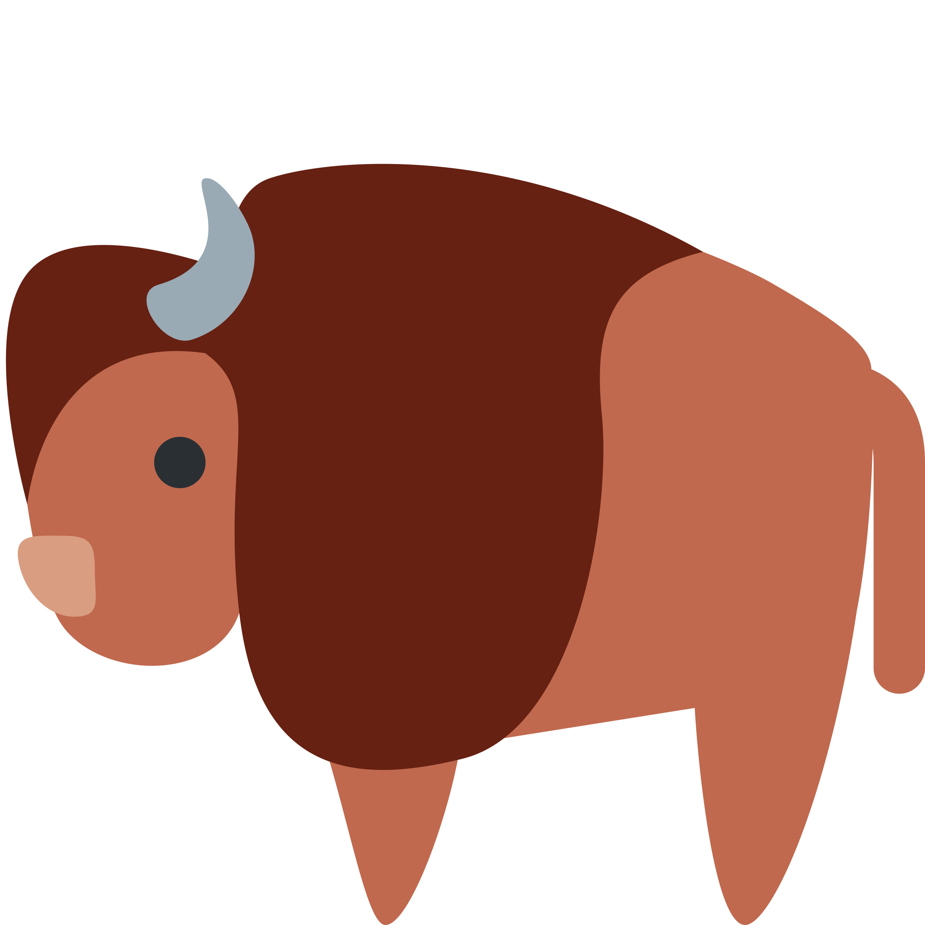 د Bison ایموجي 🦬 پر سپین سیرامیک لاته مګ چاپ شوې
