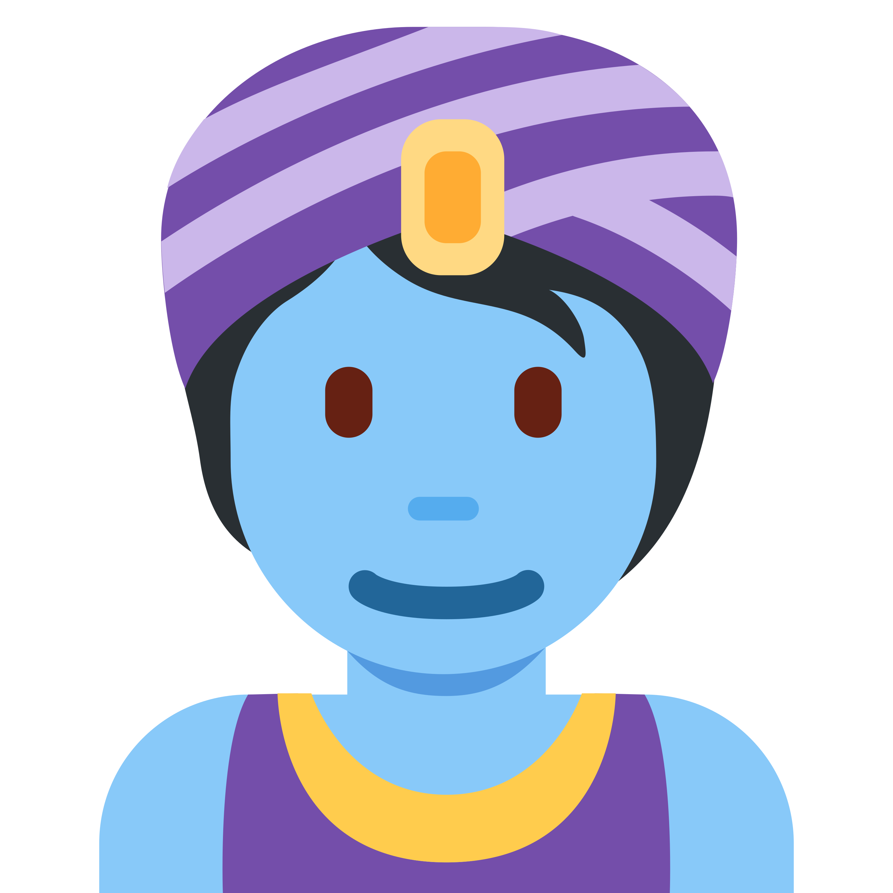 白い陶器のラテマグにプリントされた Genie の絵文字 🧞