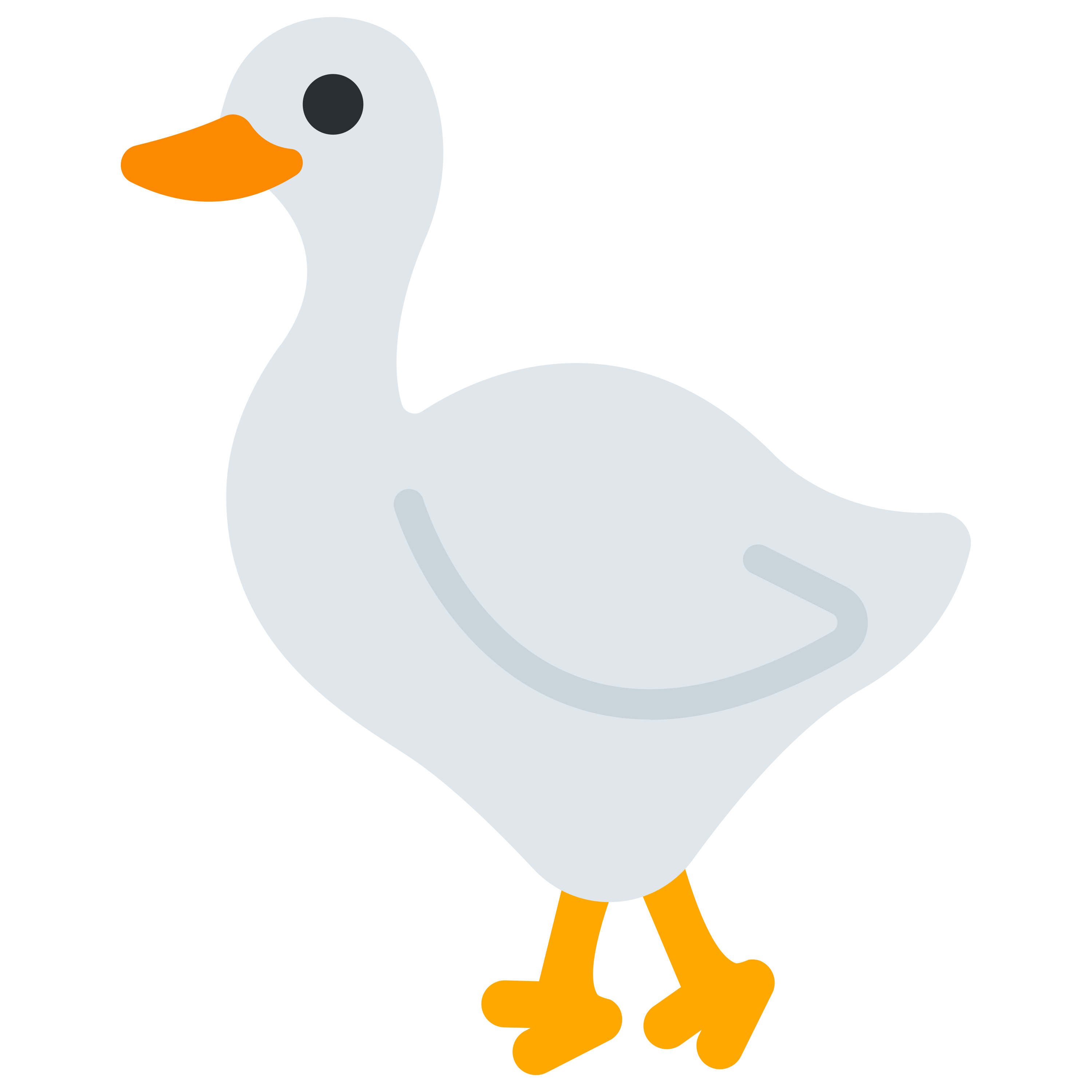 อิโมจิ Goose 🪿 พิมพ์บนแก้วลาเต้เซรามิกสีขาว