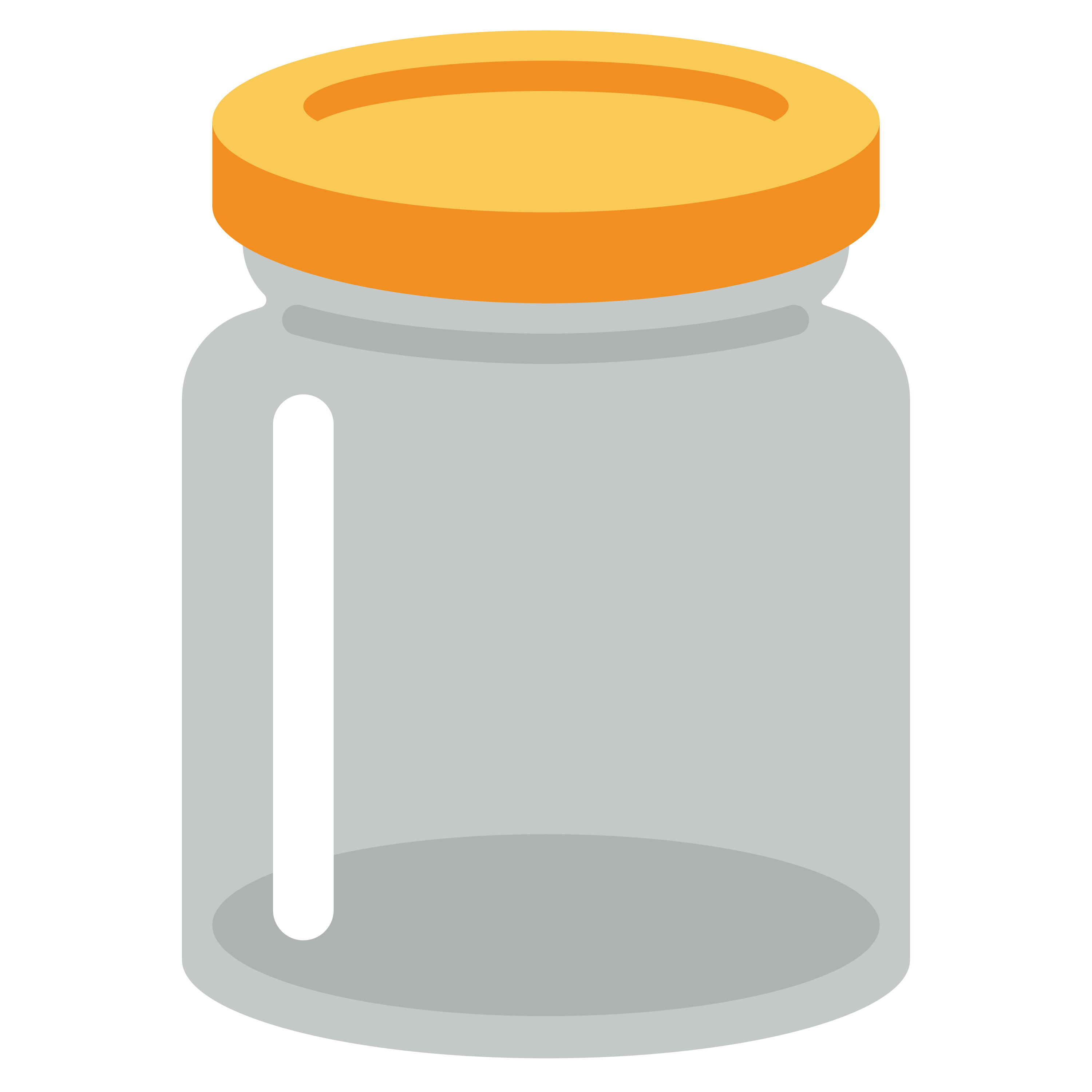 白い陶器のラテマグにプリントされた Jar の絵文字 🫙