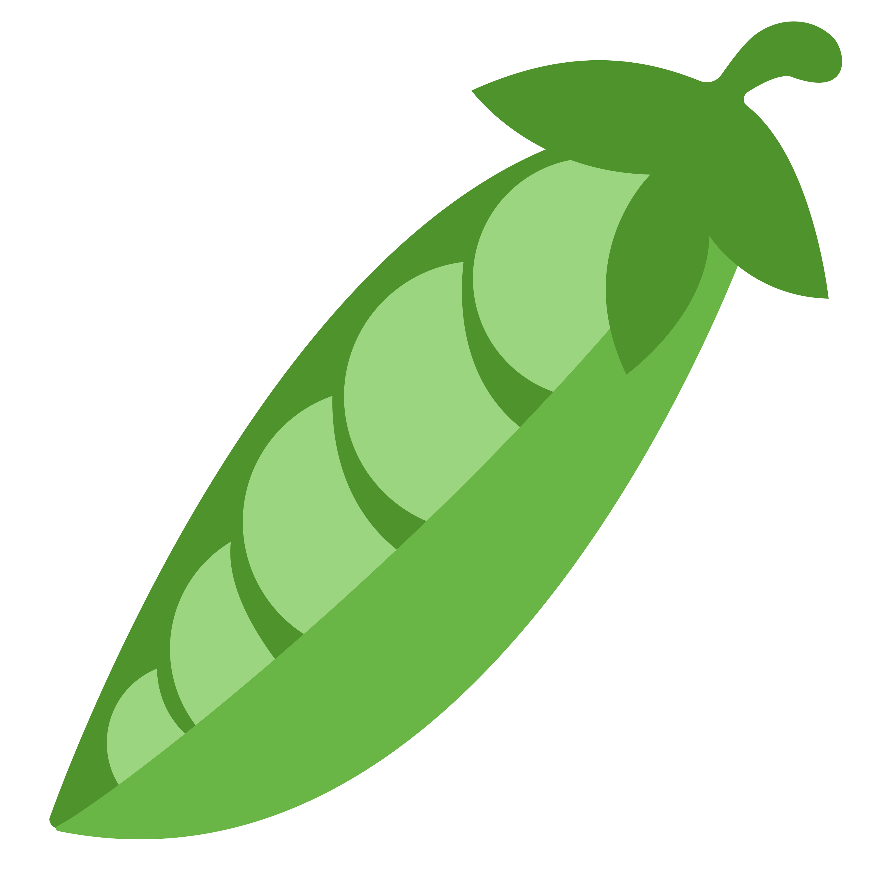 白い陶器のラテマグにプリントされた Pea pod の絵文字 🫛