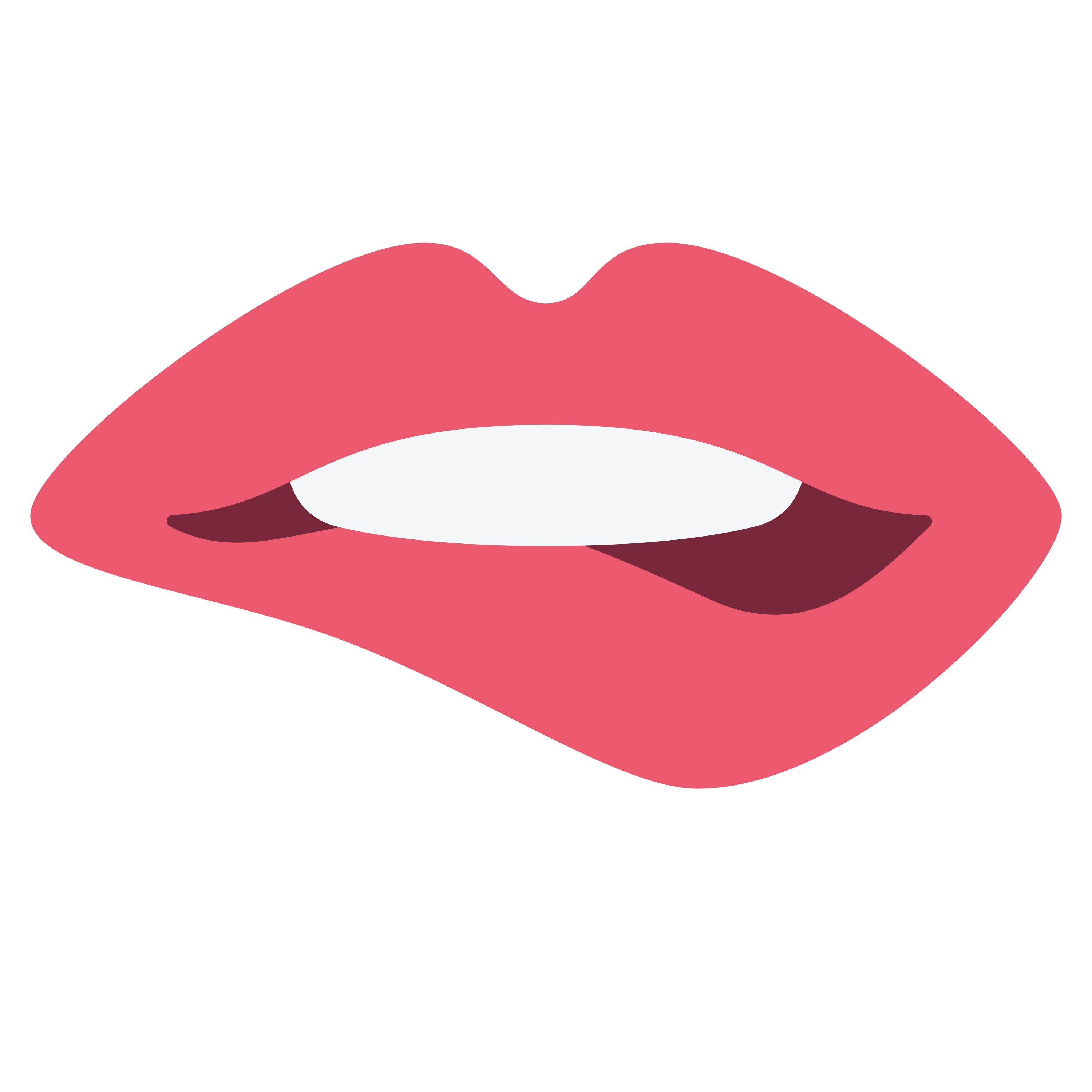 د Biting lip ایموجي 🫦 پر سپین سیرامیک لاته مګ چاپ شوې