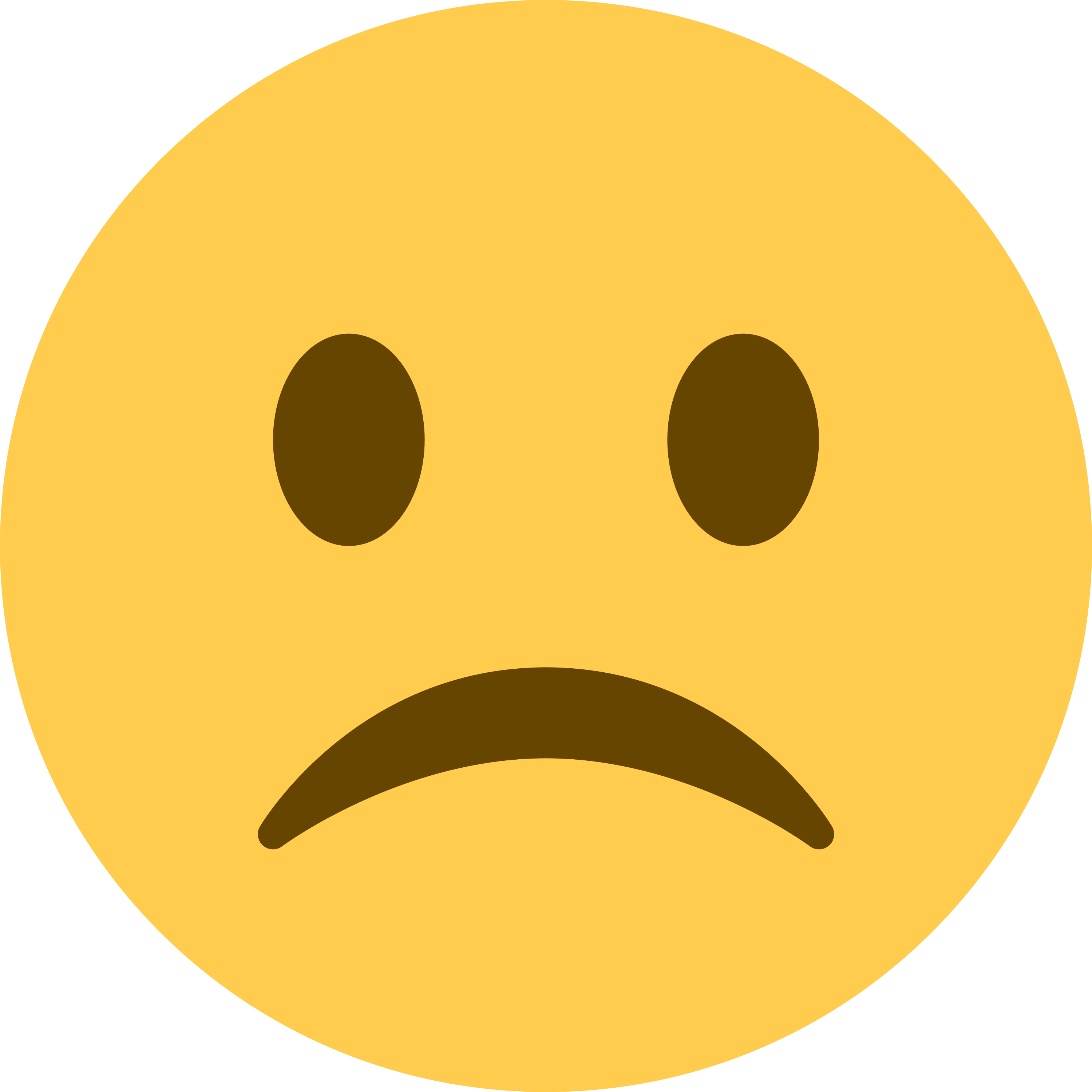白い陶器のラテマグにプリントされた Frowning face の絵文字 ☹️