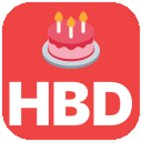 :hbd: custom Slack emoji (animated) — Happy birthday — react to the birthday post.
