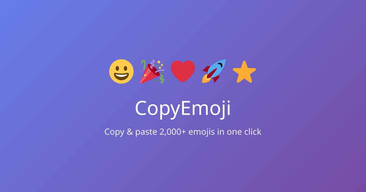 CopyEmoji - Easy Emoji Copy & Paste Tool